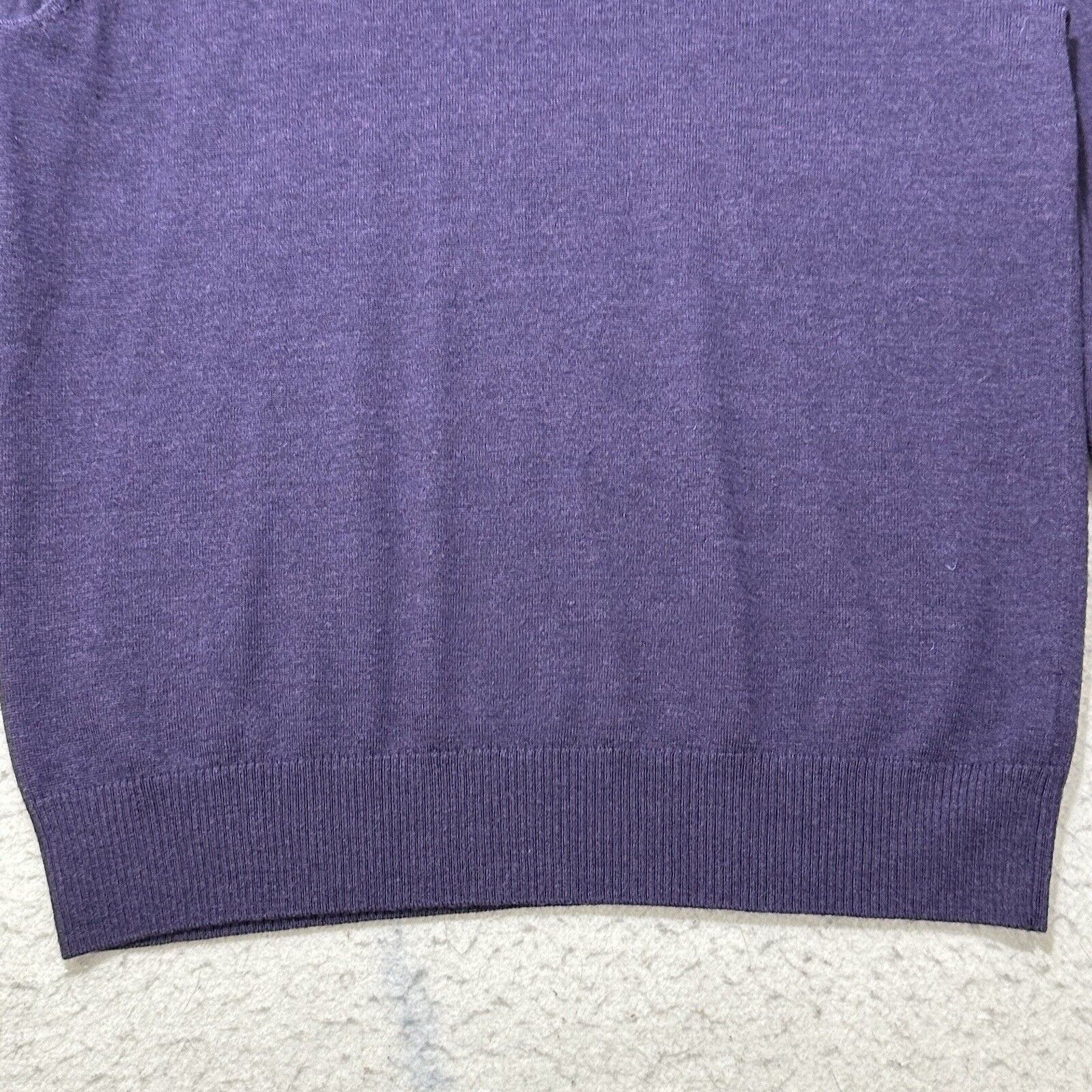 Apt. 9 Apt. 9 Medium Purple V-Neck Wool Blend Pullover Knit Sweater Size US M / EU 48-50 / 2 - 5 Thumbnail