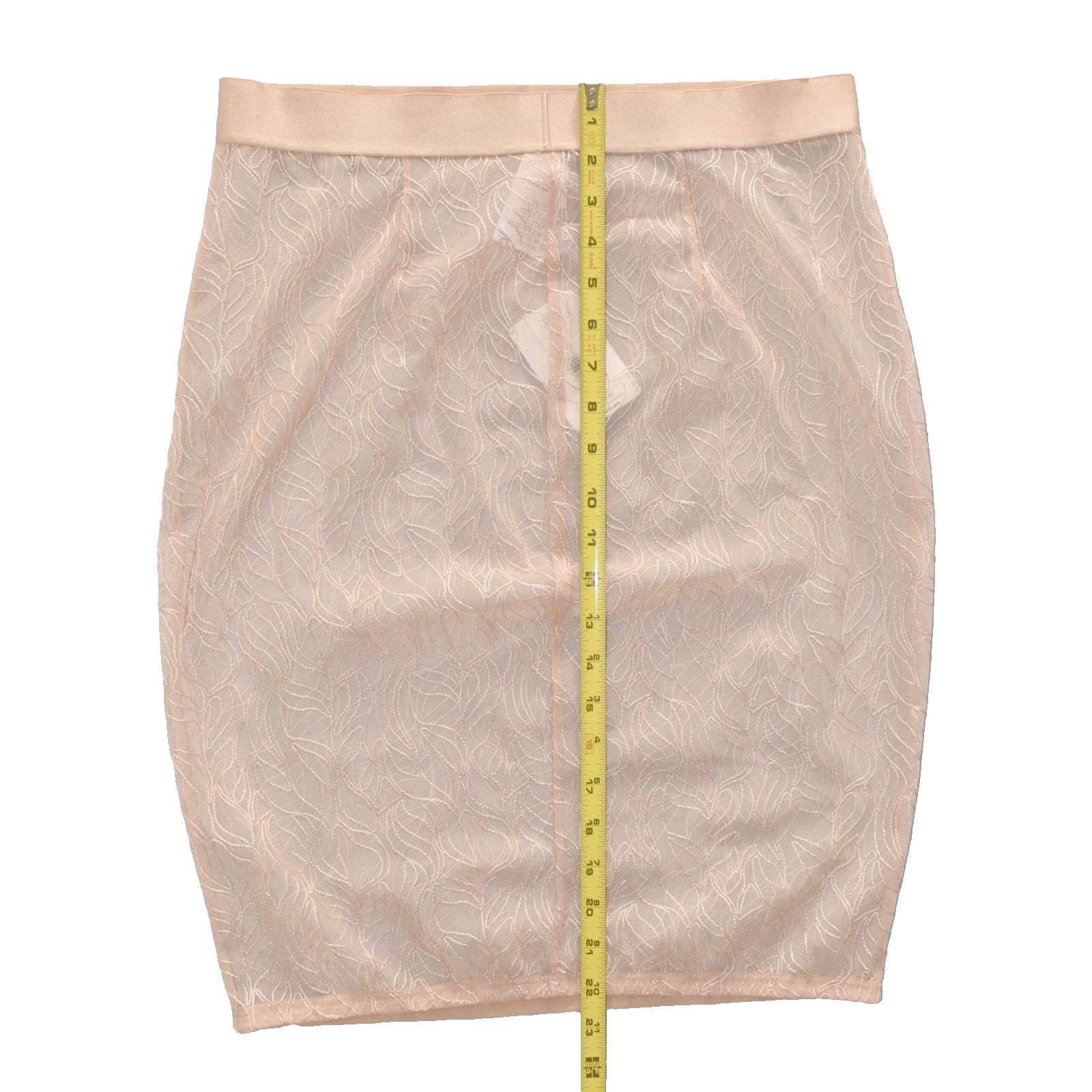 Wolford A4 NWT WOLFORD Transparent Dusty Coral Leafage Skirt Size L Size 32" / US 10 / IT 46 - 6 Thumbnail