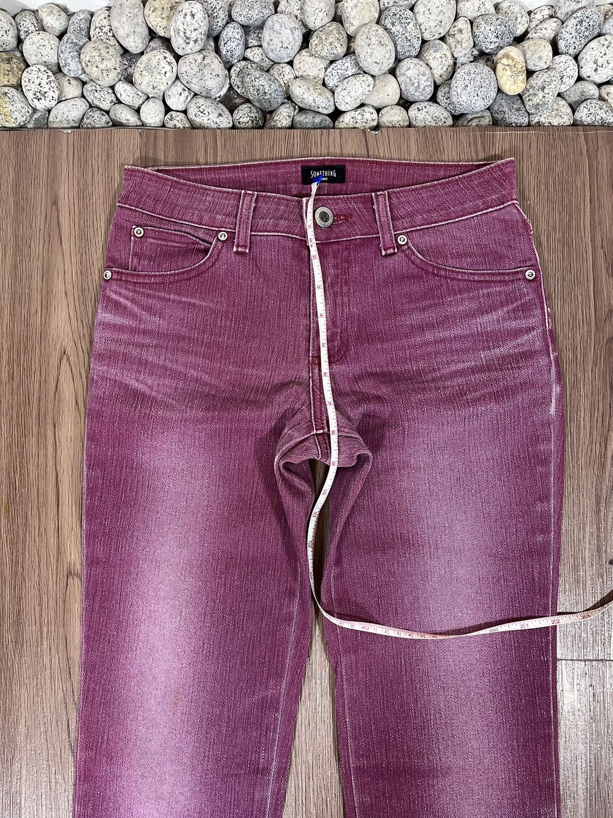 Edwin × If Six Was Nine × Tornado Mart Edwin Something Burgandy Washed Bootcut Jean with Chain Belt Size US 27 - 16 Thumbnail