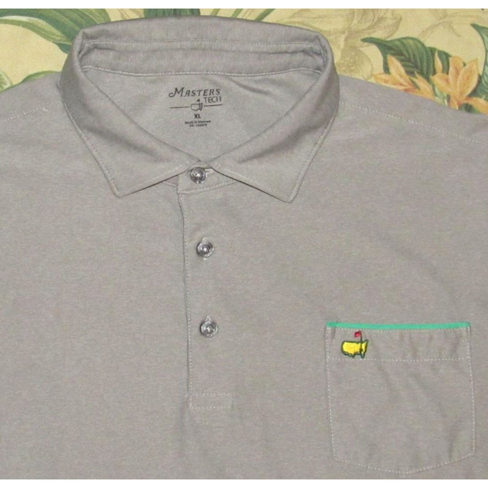 Vintage MASTERS TECH Grey Short Sleeve Performance Polo Shirt XL Mens Polo Size US XL / EU 56 / 4 - 2 Thumbnail