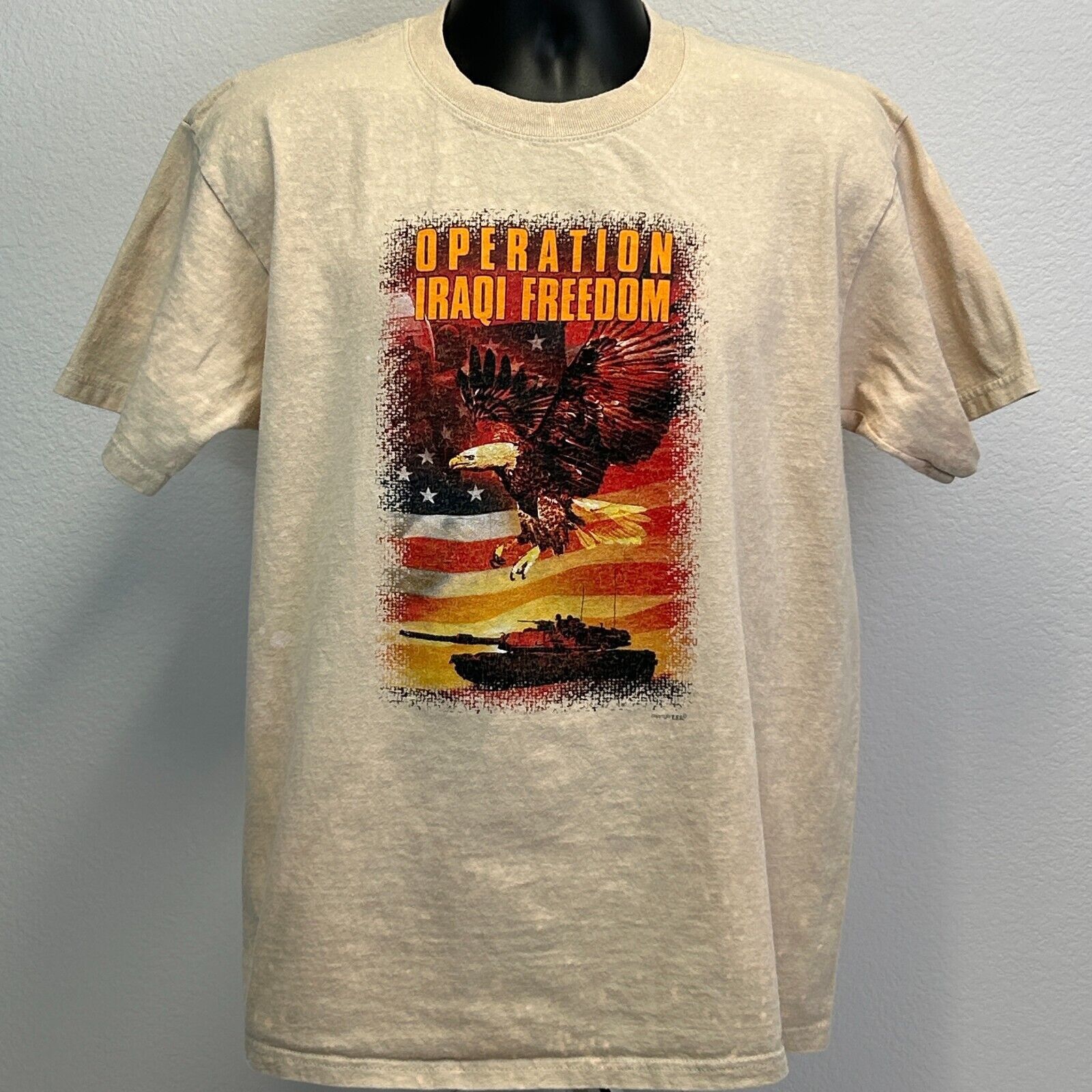 Anvil Vintage Y2Ks Operation Iraqi Freedom T Shirt Iraq L Large Size US L / EU 52-54 / 3 - 2 Thumbnail
