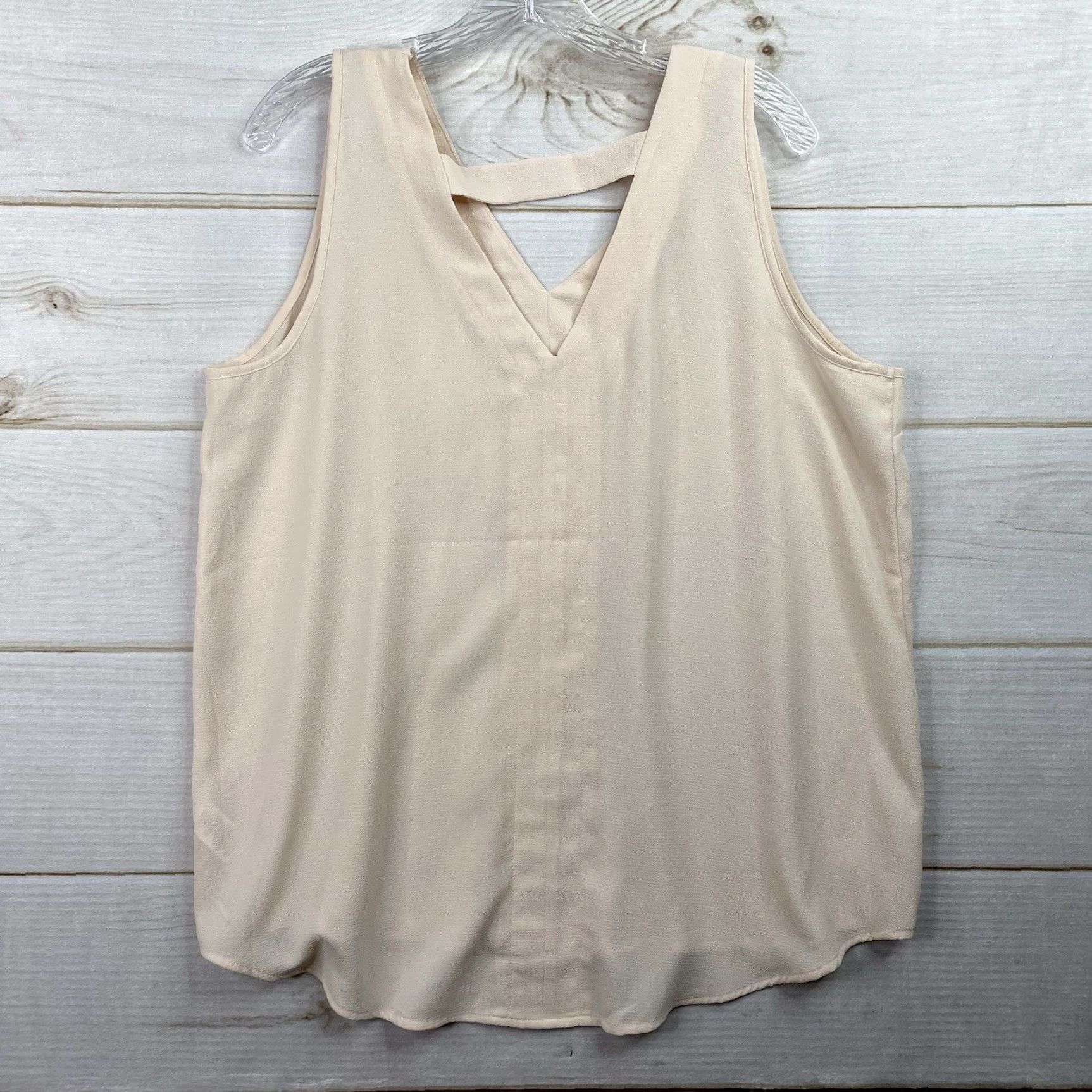 Vintage Maurices Womens Top Sz XL Peach Sheer V Neck Strappy Flowy Stretch Classic Y2K Size XL / US 12-14 / IT 48-50 - 8 Thumbnail
