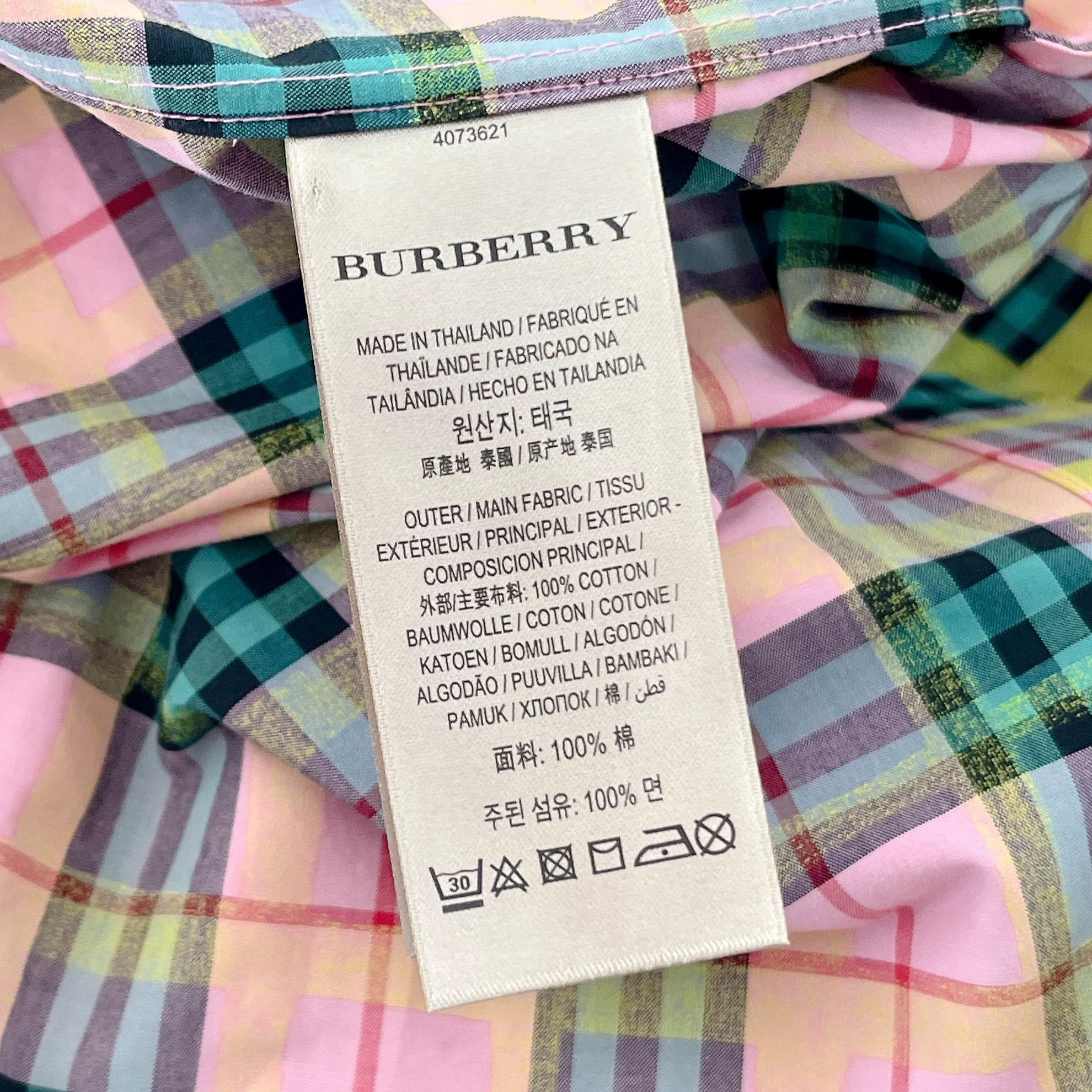 Burberry Burberry color block check collared shirt dress 10 Size M / US 6-8 / IT 42-44 - 8 Thumbnail