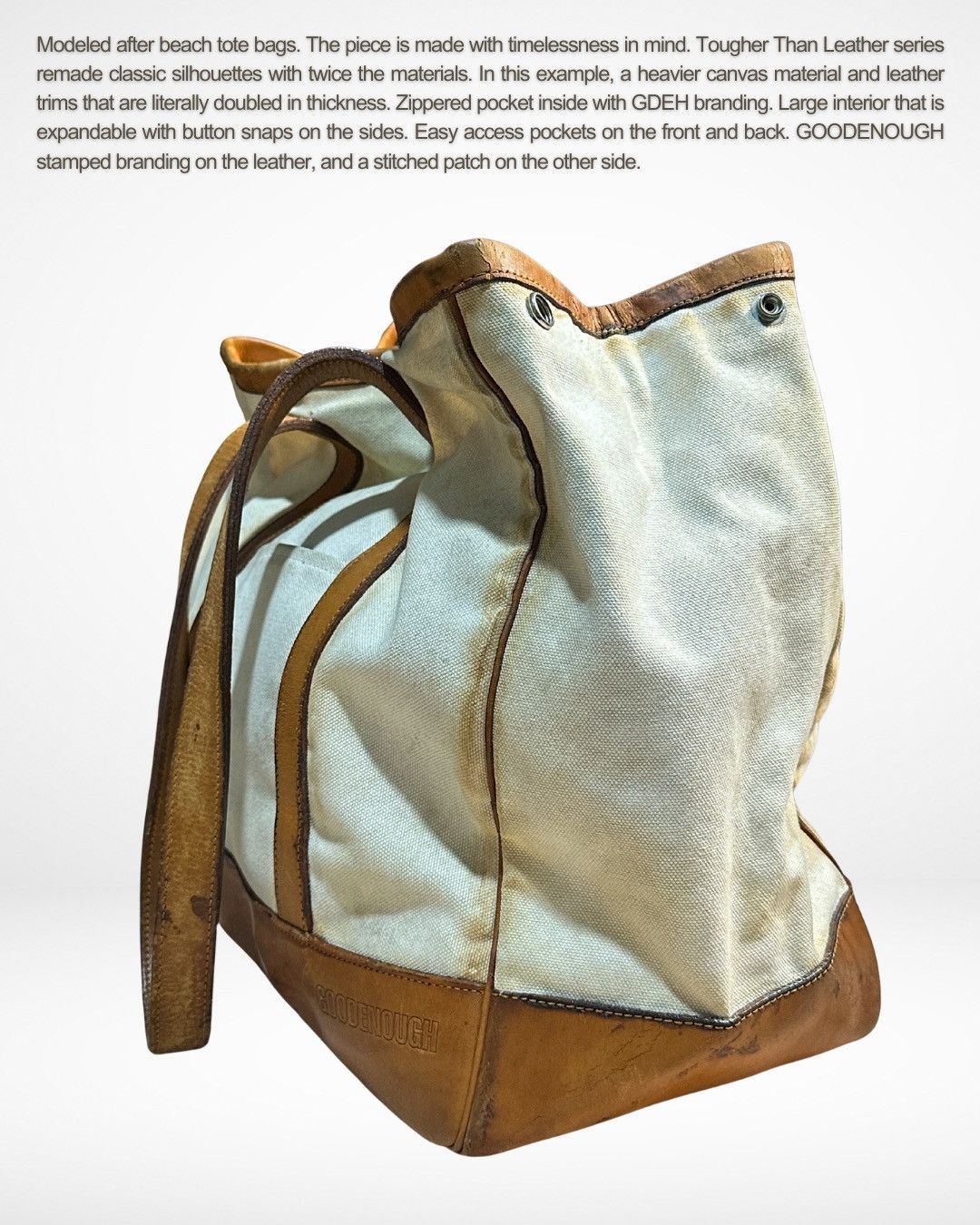 GOODENOUGH Porter 2002 Tougher Than Leather Canvas Tote Bag XL Size ONE SIZE - 4 Thumbnail