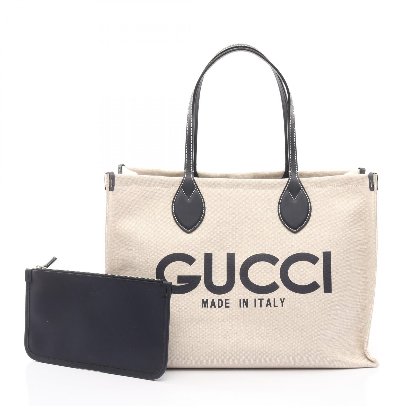 Gucci Gucci Gucci Print Canvas Leather Tote Bag Textile Tote Bag 772179 DUTY FREE for USA Size ONE SIZE - 1 Thumbnail