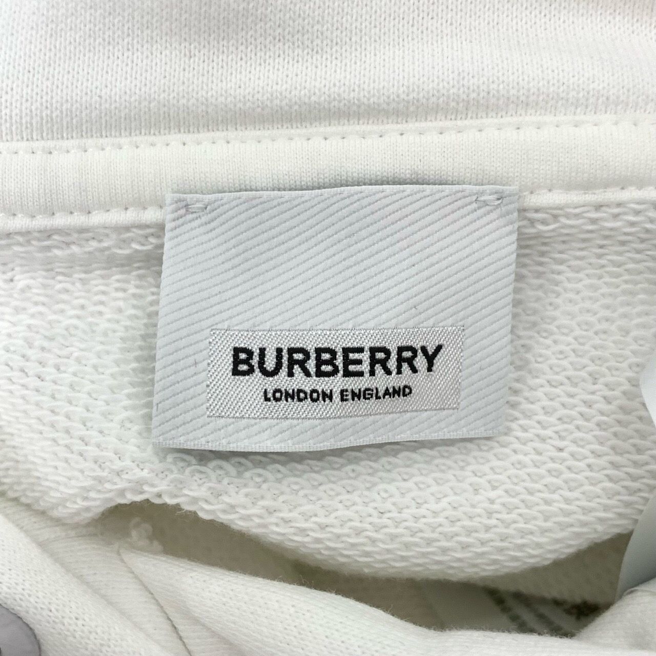 Burberry Burberry Check Patchwork White Hoodie with Long Sleeves (Siz Size XS / US 0-2 / IT 36-38 - 2 Thumbnail