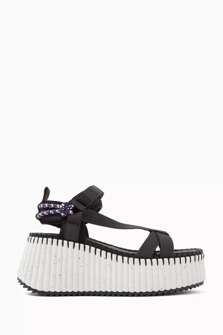 Chloe oc11z0525 Nama Wedge Sandals in Black Size US 11 / IT 41 - 1 Thumbnail