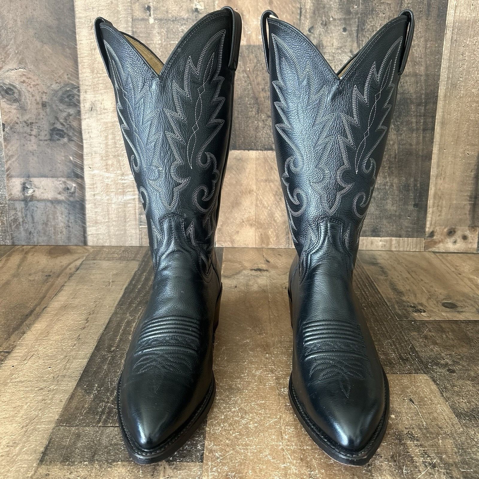 Dan Post Dan Post 110 J Black Extra Wide Cowboy Boots Mens 9 EW Size US 9 / EU 42 - 1 Thumbnail