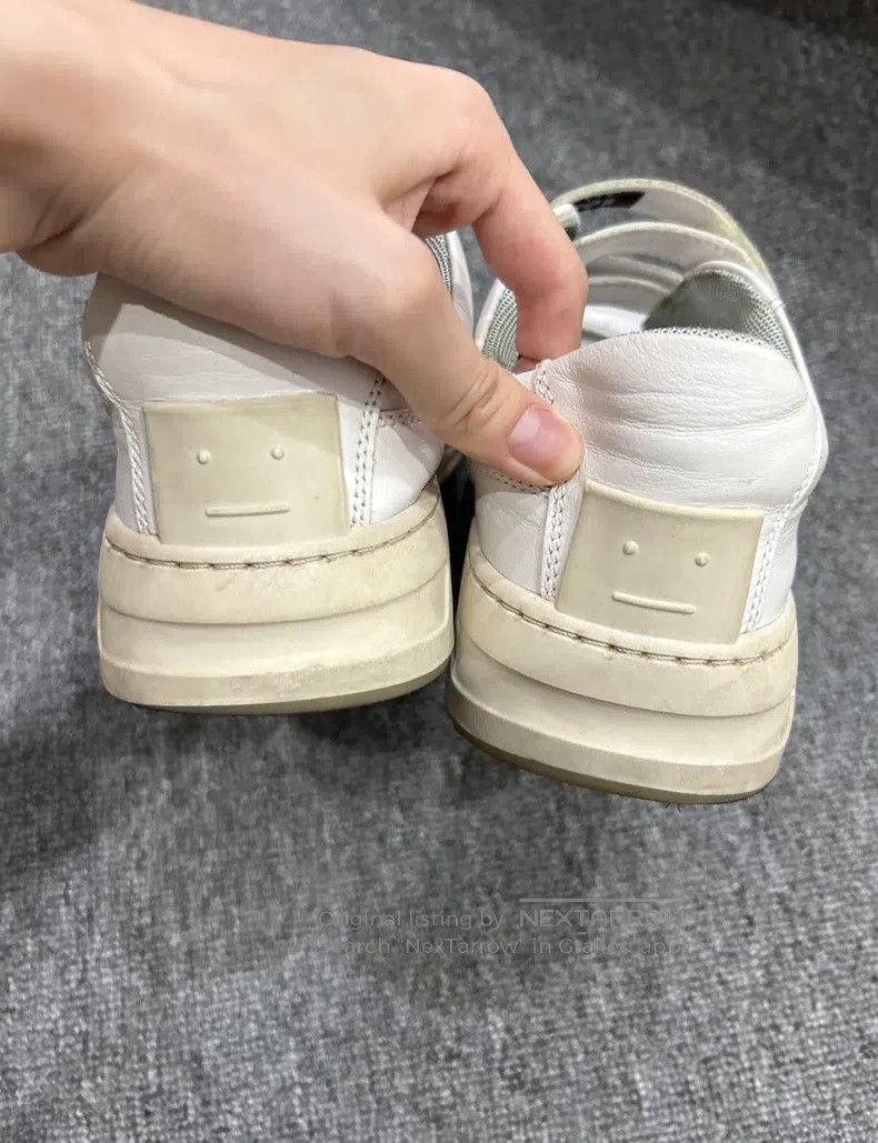 Acne Studios Acne Studios Smiley Face Velcro White Sneakers Size US 8.5 / IT 38.5 - 6 Thumbnail