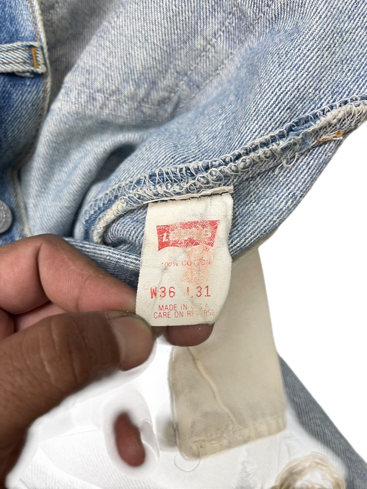 Levi's Vintage Levi’s 501 Distressed Jeans Straight Cut Size US 36 / EU 52 - 14 Thumbnail