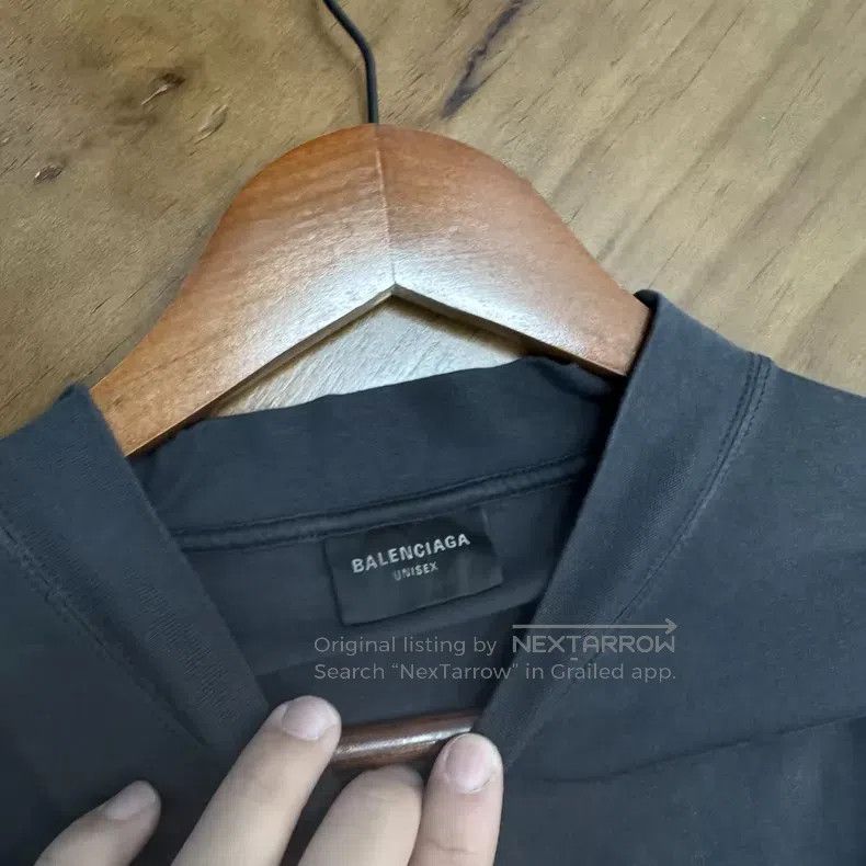 Balenciaga Balenciaga Washed Wave Effect Long Sleeve Shirt Size US M / EU 48-50 / 2 - 5 Thumbnail