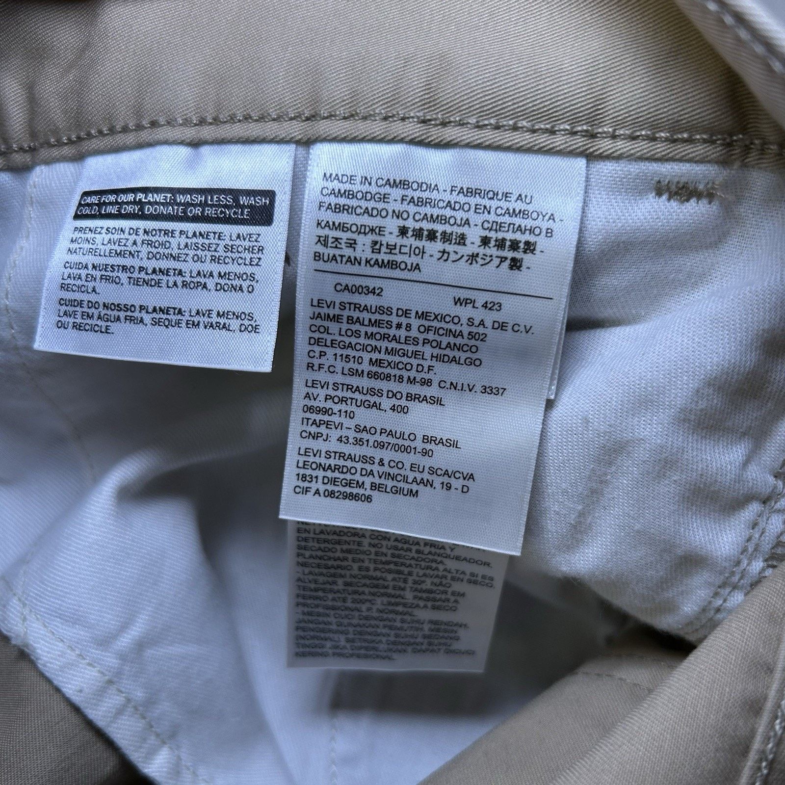 Levi's Levi's Regular Tapered Khaki 100% Cotton Pants Men's 30x32 Size US 30 / EU 46 - 11 Thumbnail