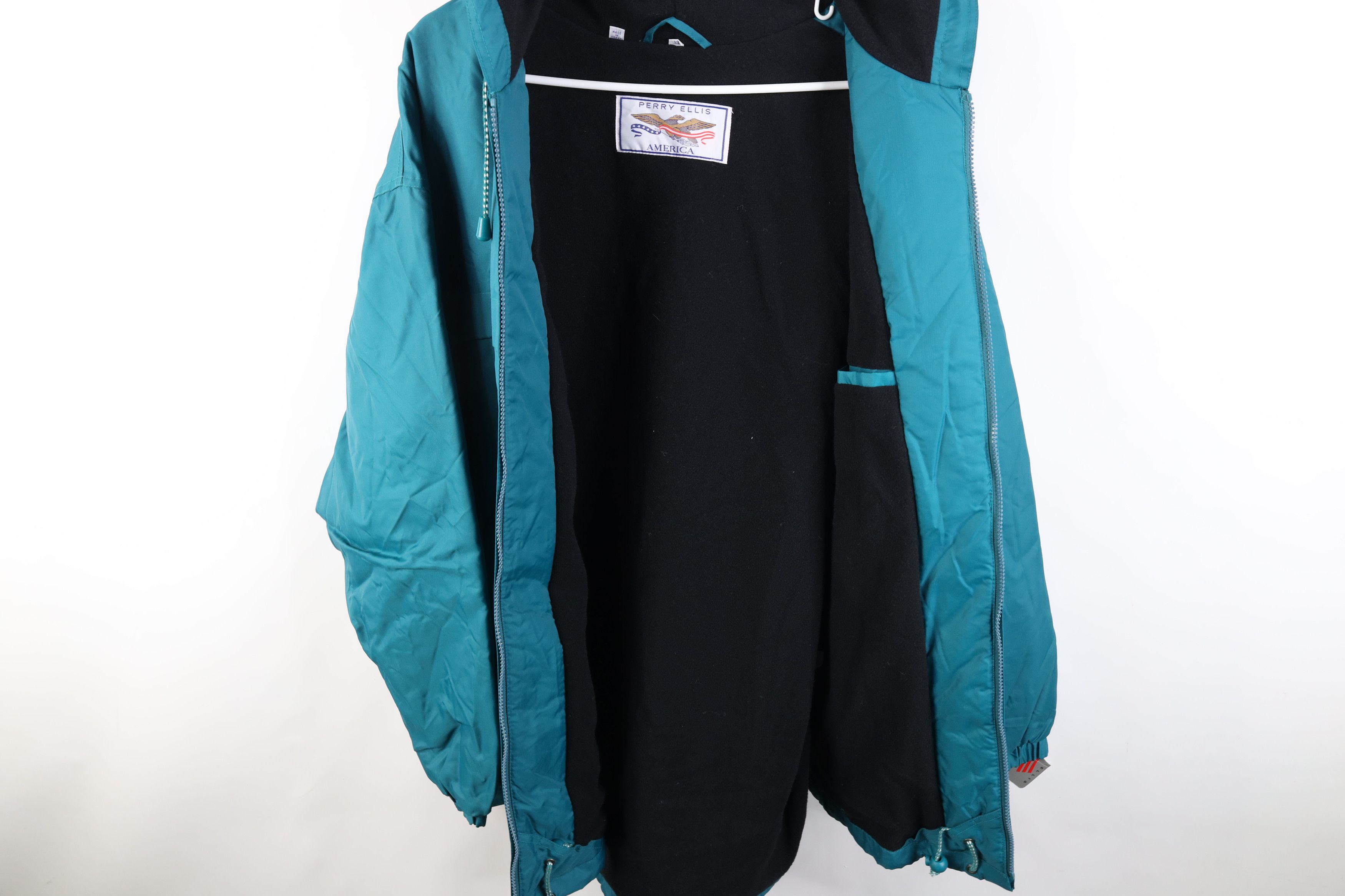 Perry Ellis Deadstock Vintage 90s Perry Ellis Lined Hooded Parka Jacket Size US XL / EU 56 / 4 - 9 Thumbnail