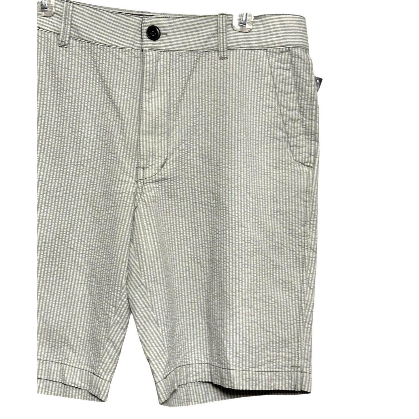 Other Union Chino Shorts Seersucker Flat Front Green White 36W NWT Size US 36 / EU 52 - 3 Thumbnail