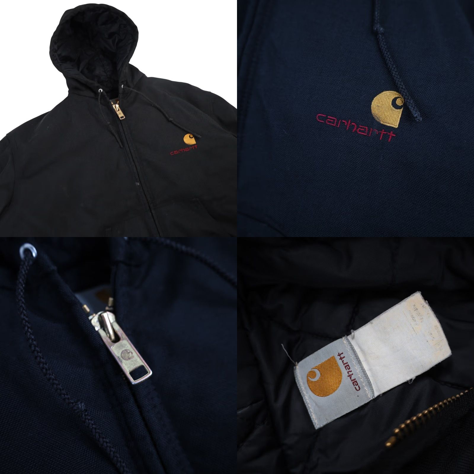 Carhartt VINTAGE Carhartt Mens Large Spellout Canvas Quilted Work Jacket Black Jacket Mens Large Black Carhartt Spellout Canvas Quilted Work Jacket Size US L / EU 52-54 / 3 - 8 Thumbnail