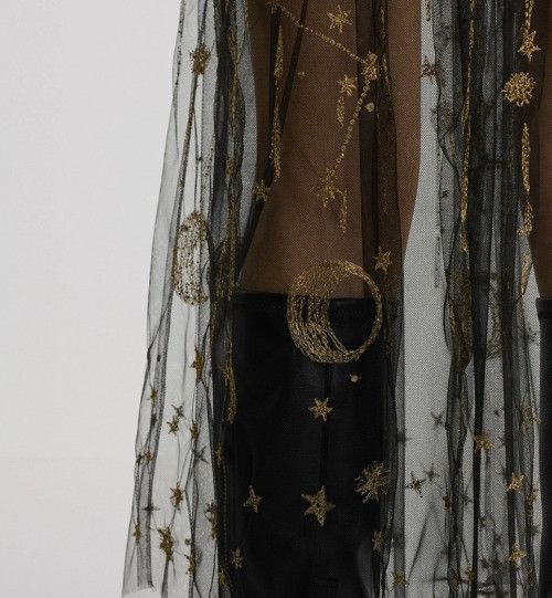 Dior o1bcso1str0226 511J99 Embroidered Mid-Length Flared Skirt Size 30" / US 8 / IT 44 - 5 Thumbnail