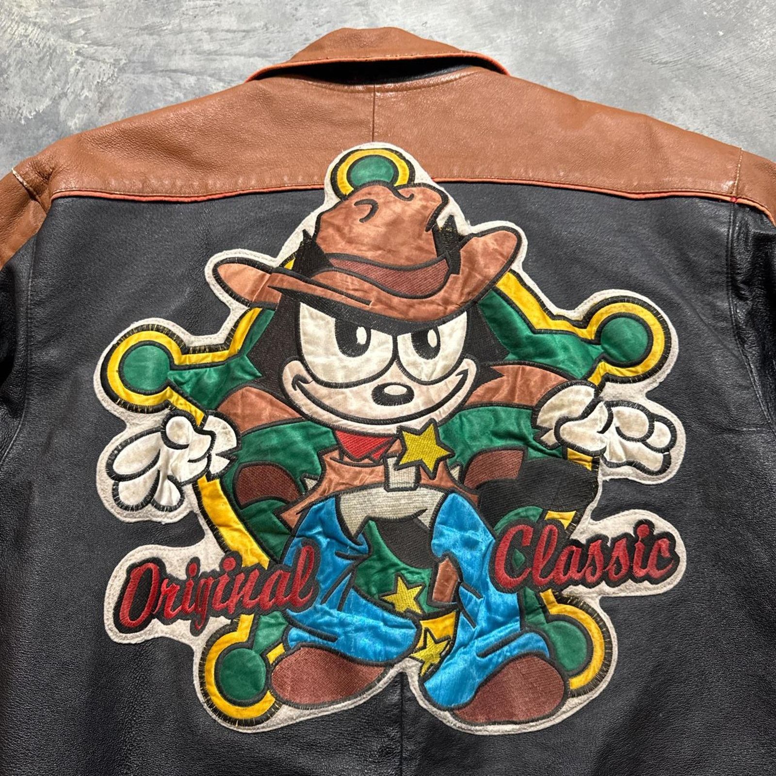 Japanese Brand × Vintage Vintage 90s 80s Felix The Cat Cowboy Classic Leather Jacket Size US M / EU 48-50 / 2 - 2 Thumbnail