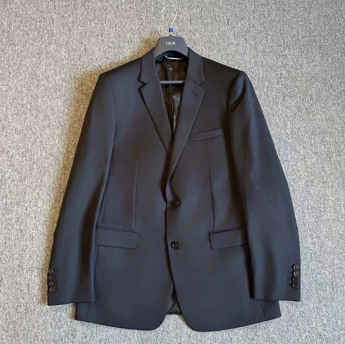 Dior Black Patterned Single-Breasted Blazer Size US M / EU 48-50 / 2 - 1 Thumbnail