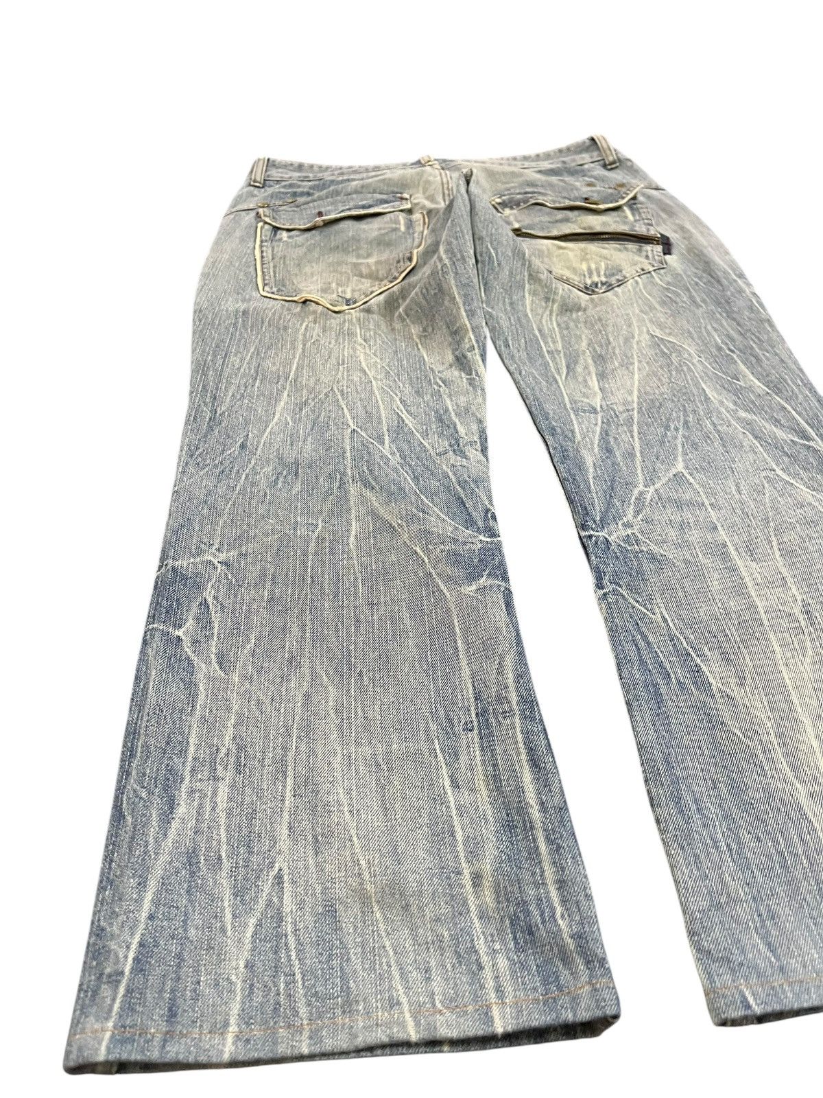 Japanese Brand Vintage Oilcake Studded Low rise Boot cut Denim Size US 34 / EU 50 - 9 Thumbnail