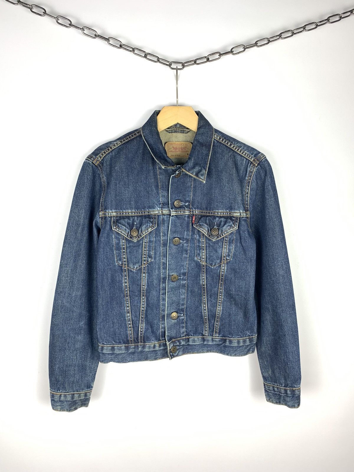 Levi's Vintage Levi’s For Girls Denim Trucker Jacket Size S Blue Size S / US 4 / IT 40 - 1 Thumbnail