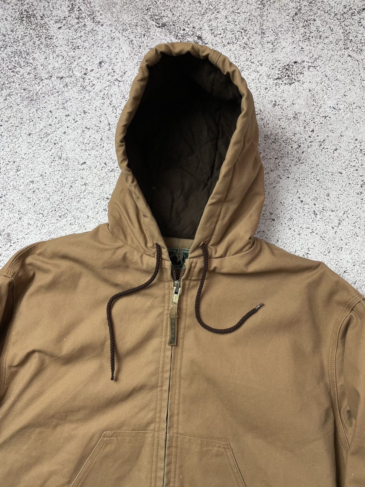 Carhartt Berne Vintage Brown Work Jacket Quilted Hooded Active Jacket Size US L / EU 52-54 / 3 - 5 Thumbnail