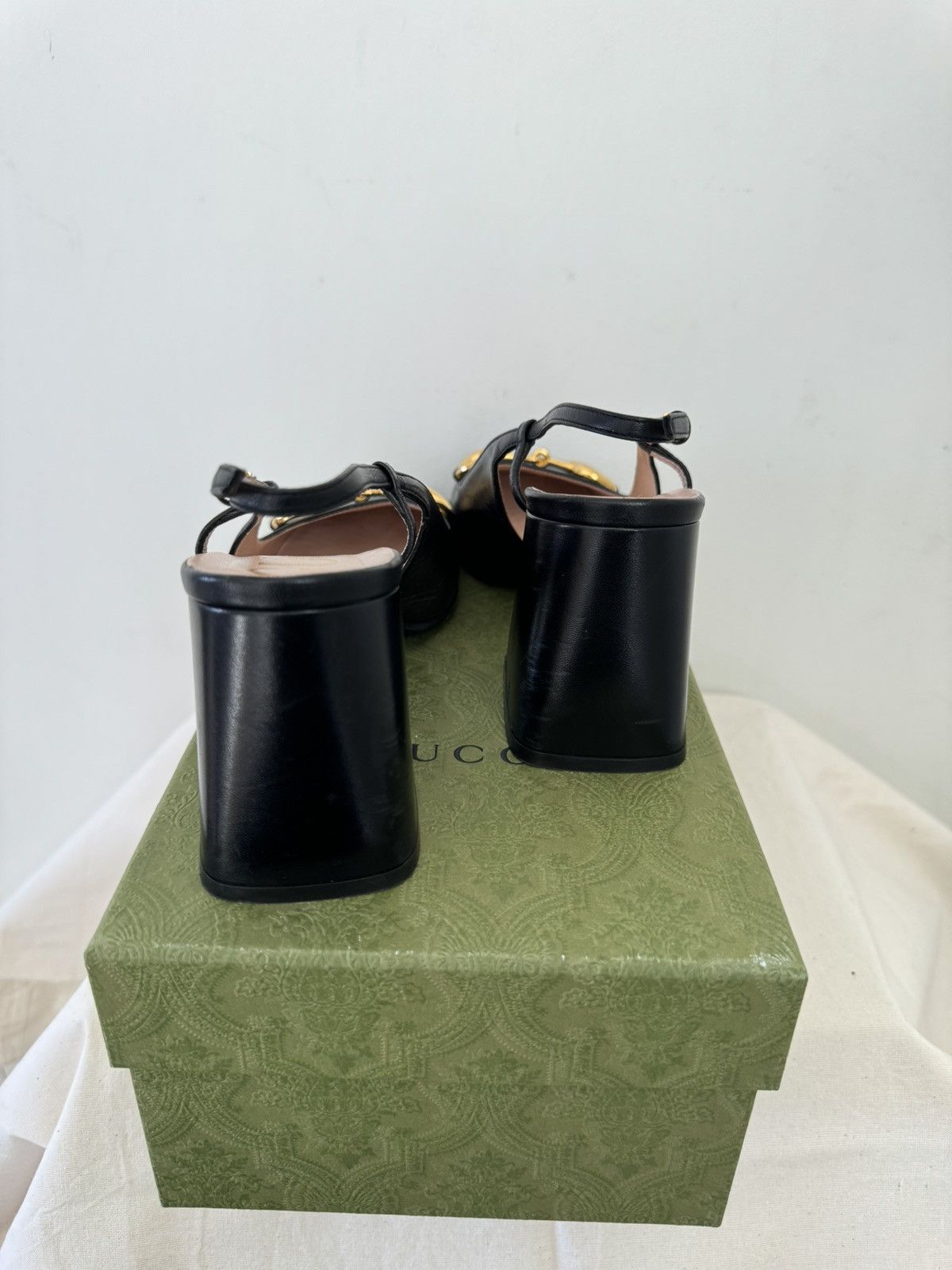 Gucci GUCCI Malaga kid Horsebit Slingback Size US 8.5 / IT 38.5 - 3 Thumbnail
