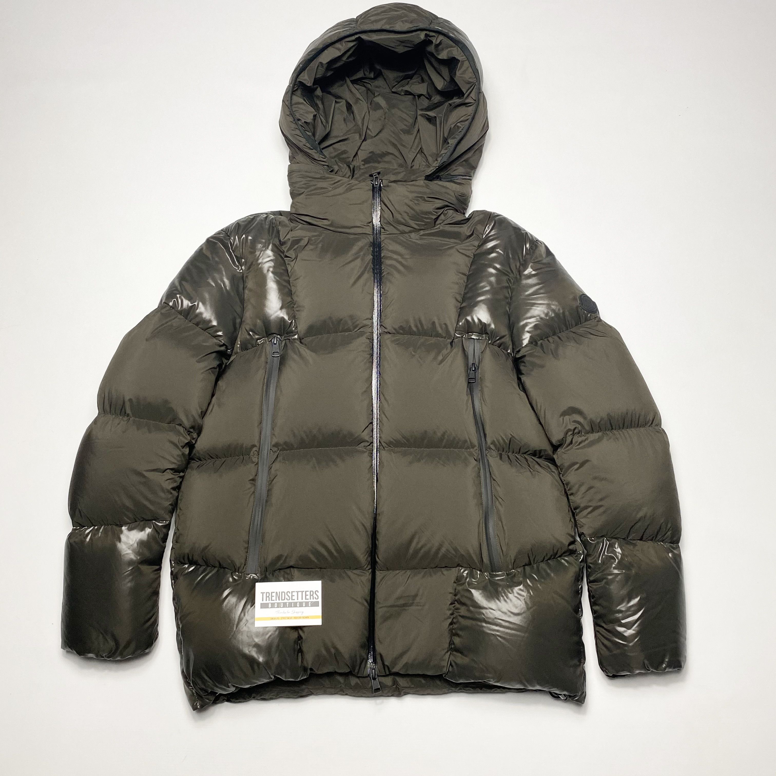 image of Moncler Buckwell Mens Puffer Jacket Green Size 3 M Medium in Olive