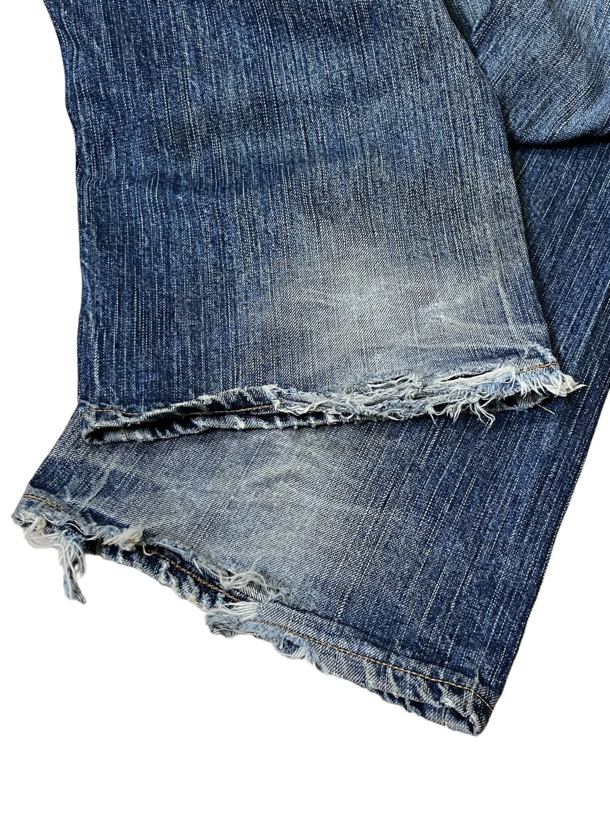 Edwin RIP🔥VINTAGE EDWIN 505-Z BUTTON FLY DISTRESSED SELVEDGE DENIM Size US 32 / EU 48 - 9 Thumbnail