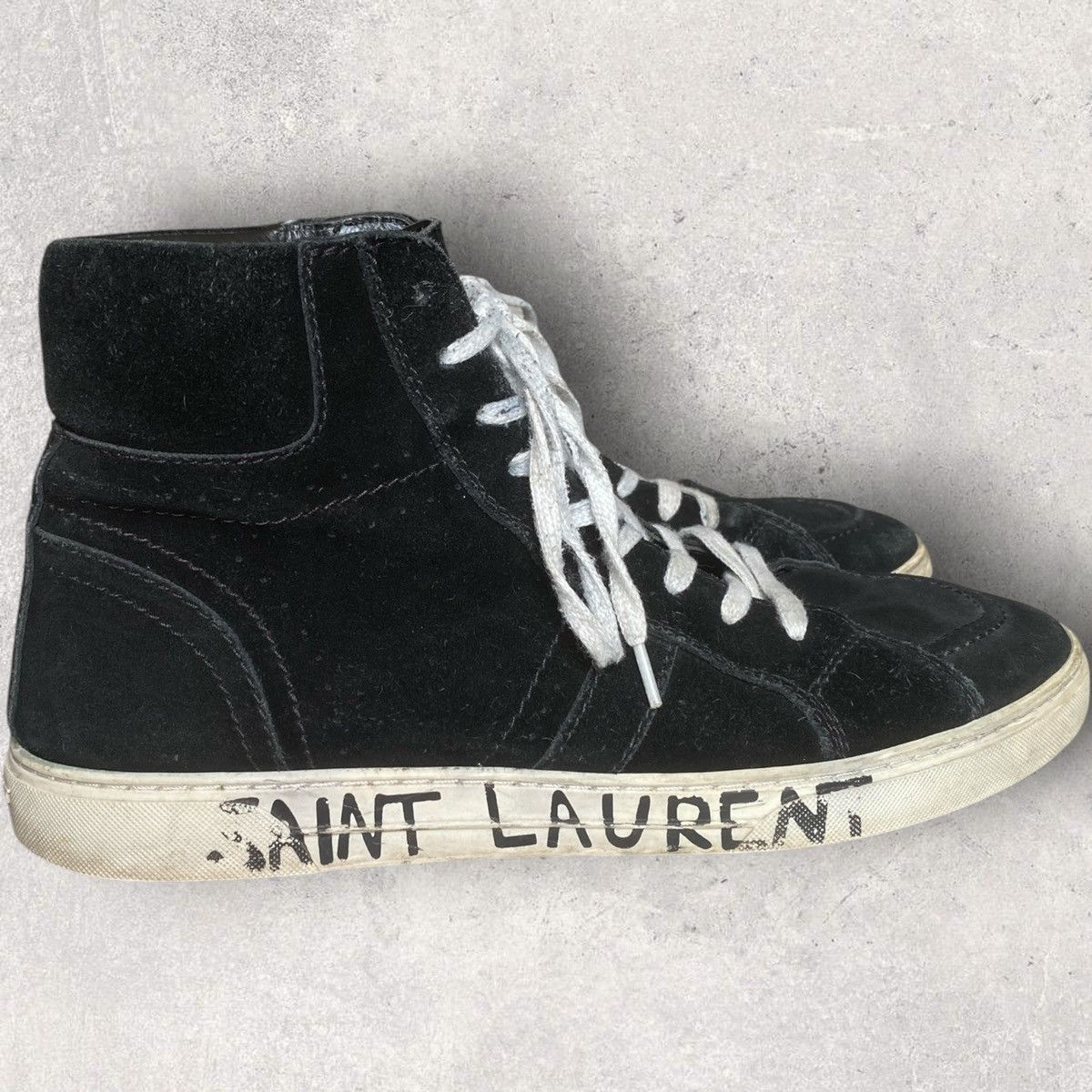 Saint Laurent Paris SLP Black Suede Joe Mid Top Size US 9 / EU 42 - 1 Thumbnail