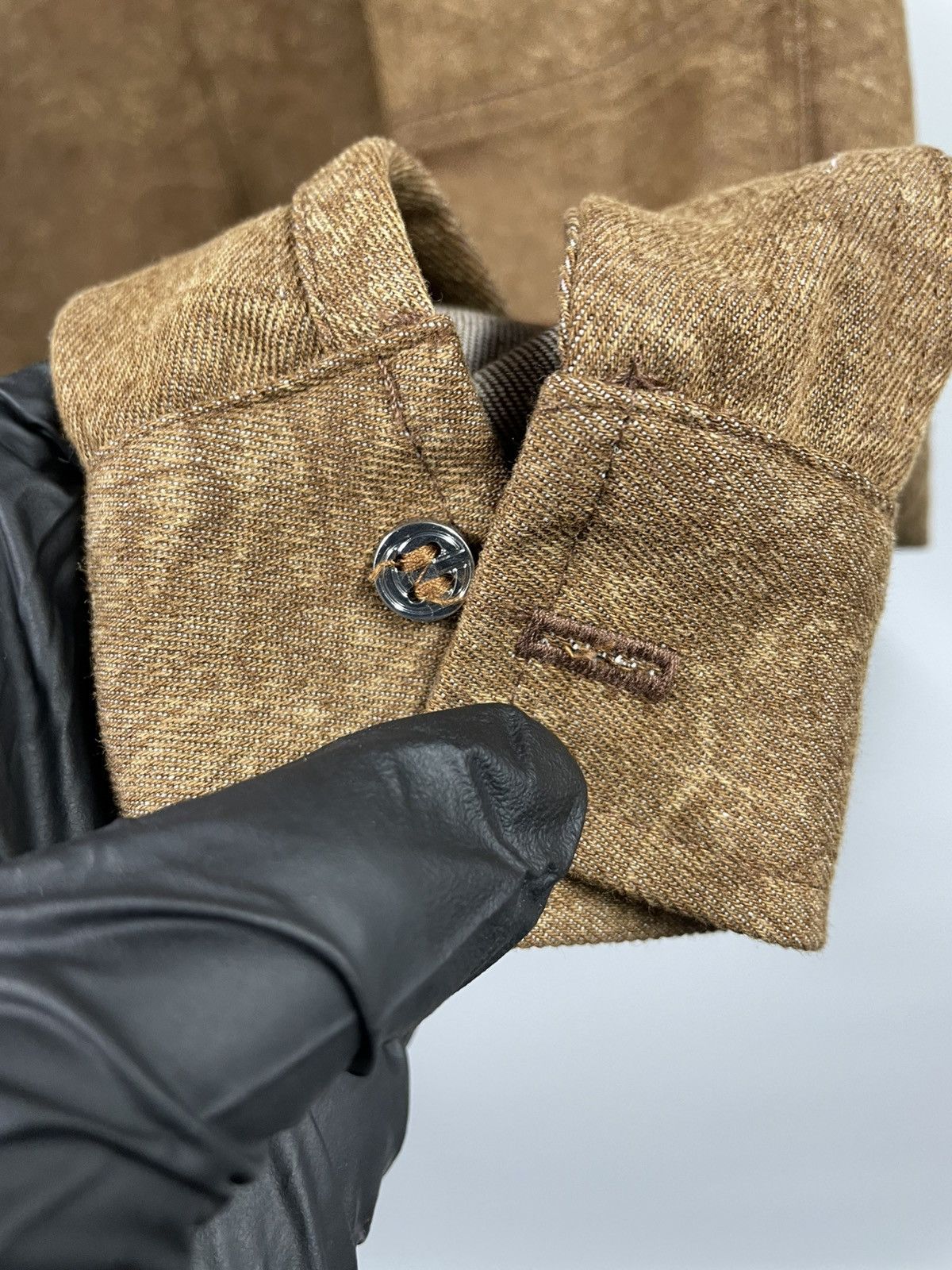 Other CNCPTS Brown Denim Rugby Long Sleeve Shirt Medium Size M / US 6-8 / IT 42-44 - 8 Thumbnail