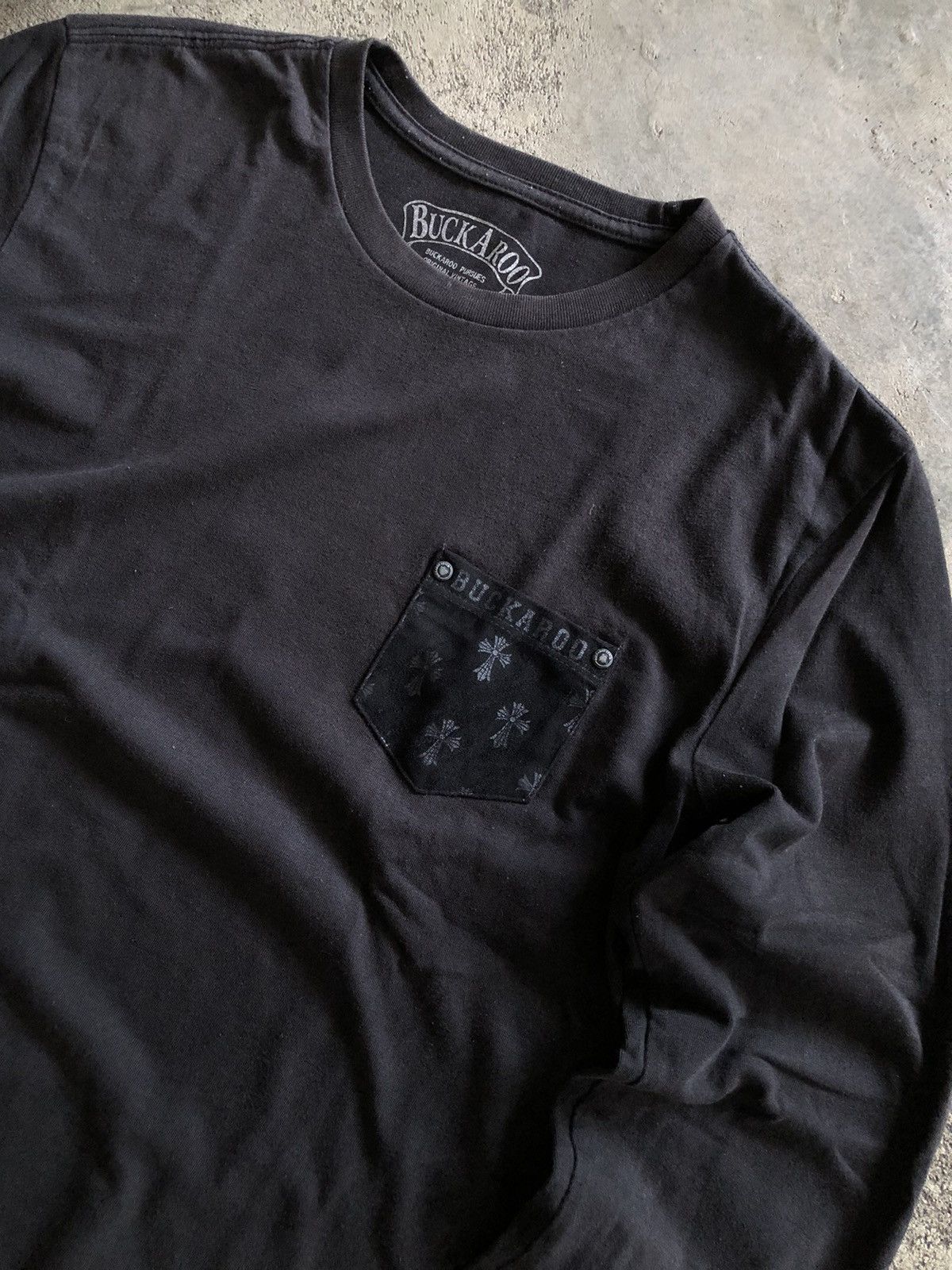 Japanese Brand JAPANESE BUCKAROO POCKET LONG SLEEVE LIKE CHROME HEART STYLE Size US XL / EU 56 / 4 - 3 Thumbnail