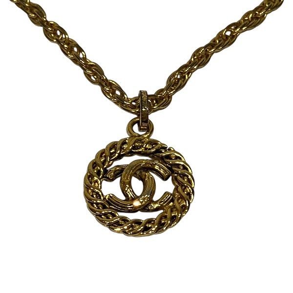 Chanel Chanel Coco Mark Necklace Metal Necklace Duty Free For Usa in Gold, Women's