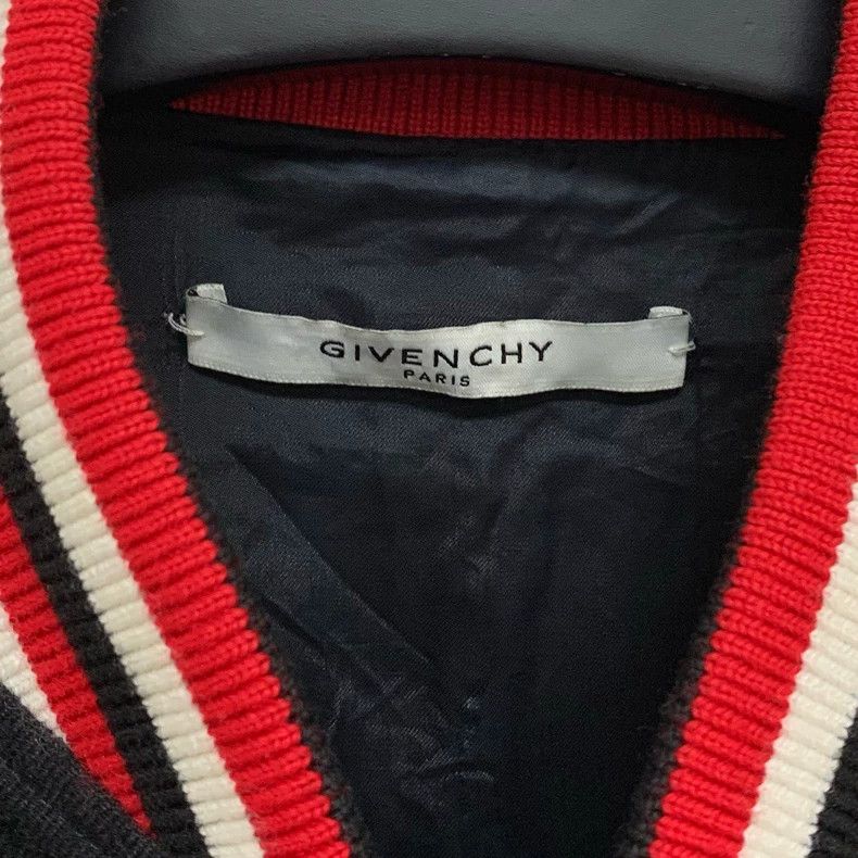 Givenchy Givenchy Size50 Leather-trimmed Striped Baseball Jacket, Si Size US M / EU 48-50 / 2 - 2 Thumbnail