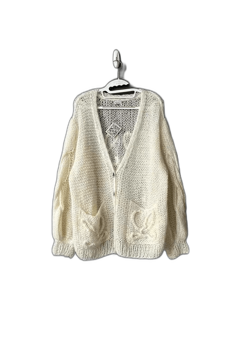 Loewe Loewe Cream Mohair Cardigan Sweater Size US S / EU 44-46 / 1 - 1 Thumbnail