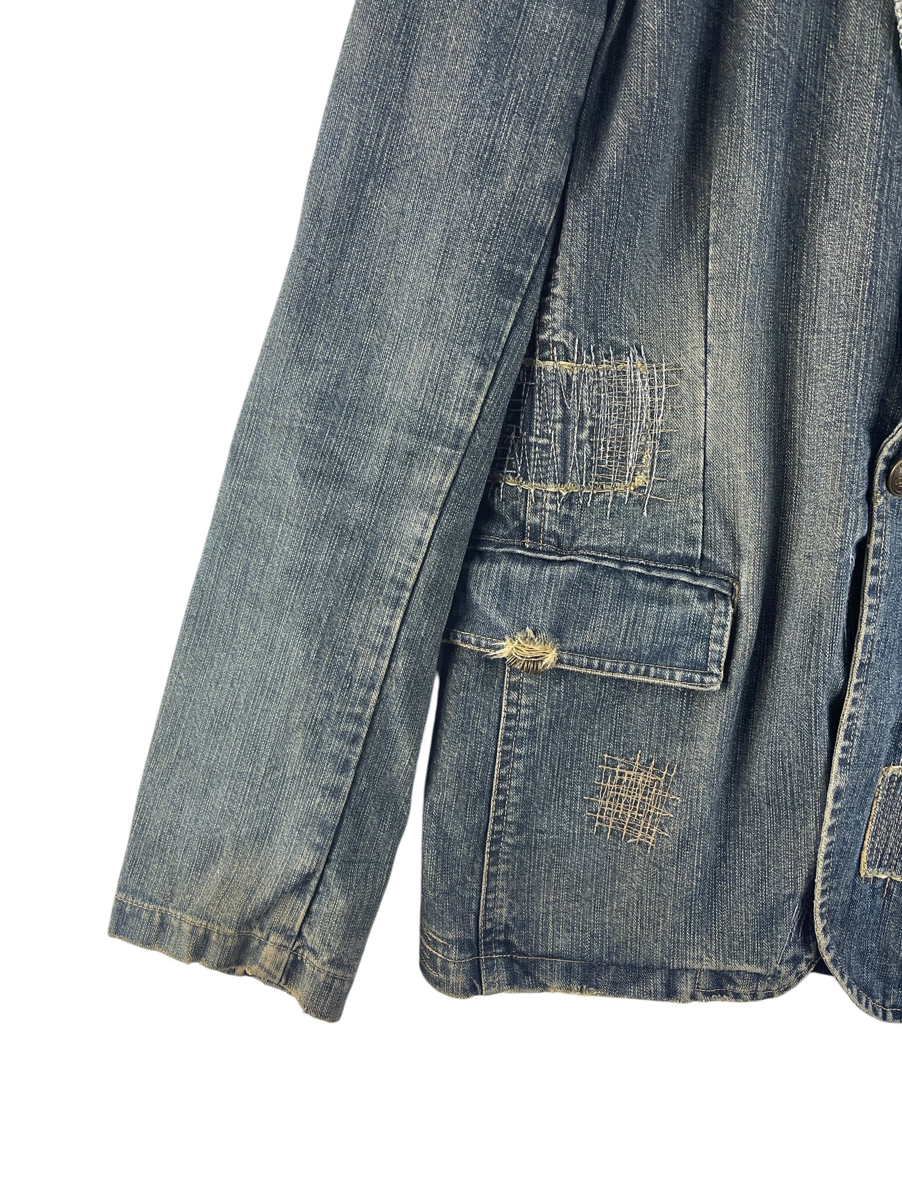 In The Attic Vintage IN THE ATTIC Distressed Denim Jacket Y2K Patchwork Size US S / EU 44-46 / 1 - 7 Thumbnail