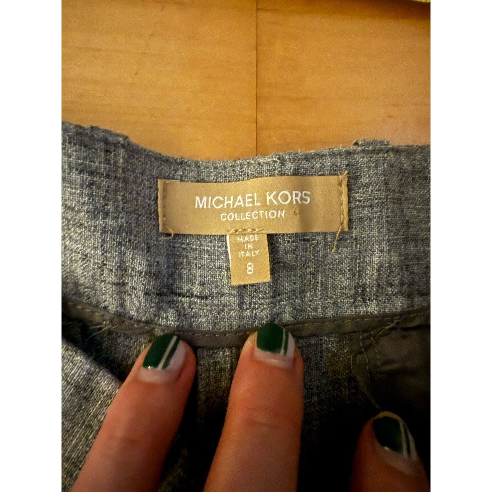 Michael Kors Michael Kors Collection Linen Cropped Trousers Pants Grey 8 Size 30" / US 8 / IT 44 - 6 Thumbnail