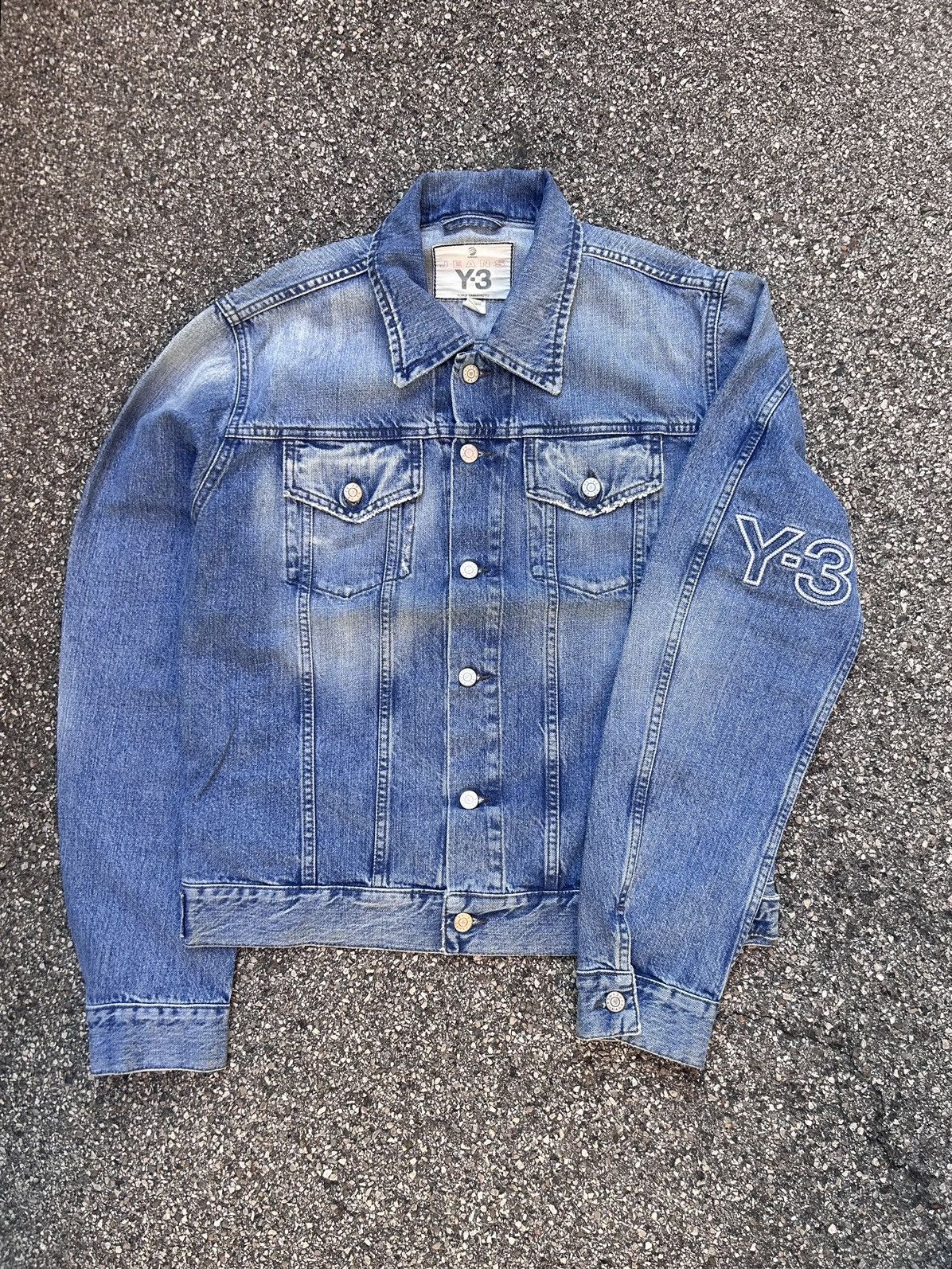 Yohji Yamamoto Sample Y-3 adidas Yohji Yamamoto vintage denim jacket baggy Size US M / EU 48-50 / 2 - 1 Thumbnail