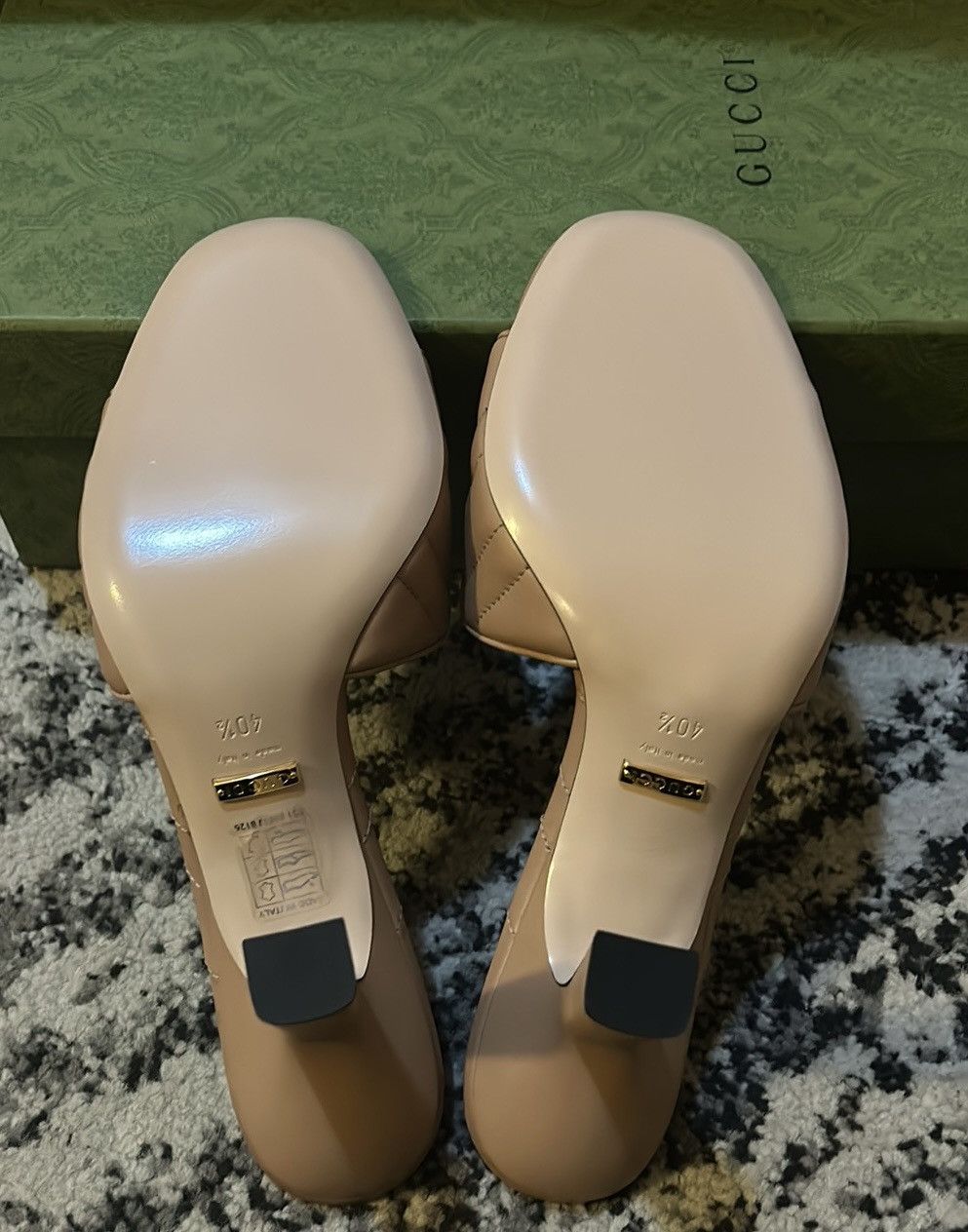 Gucci Gucci Double G Mid Heel Slide Sandal Camelia Size US 10.5 / IT 40.5 - 7 Thumbnail