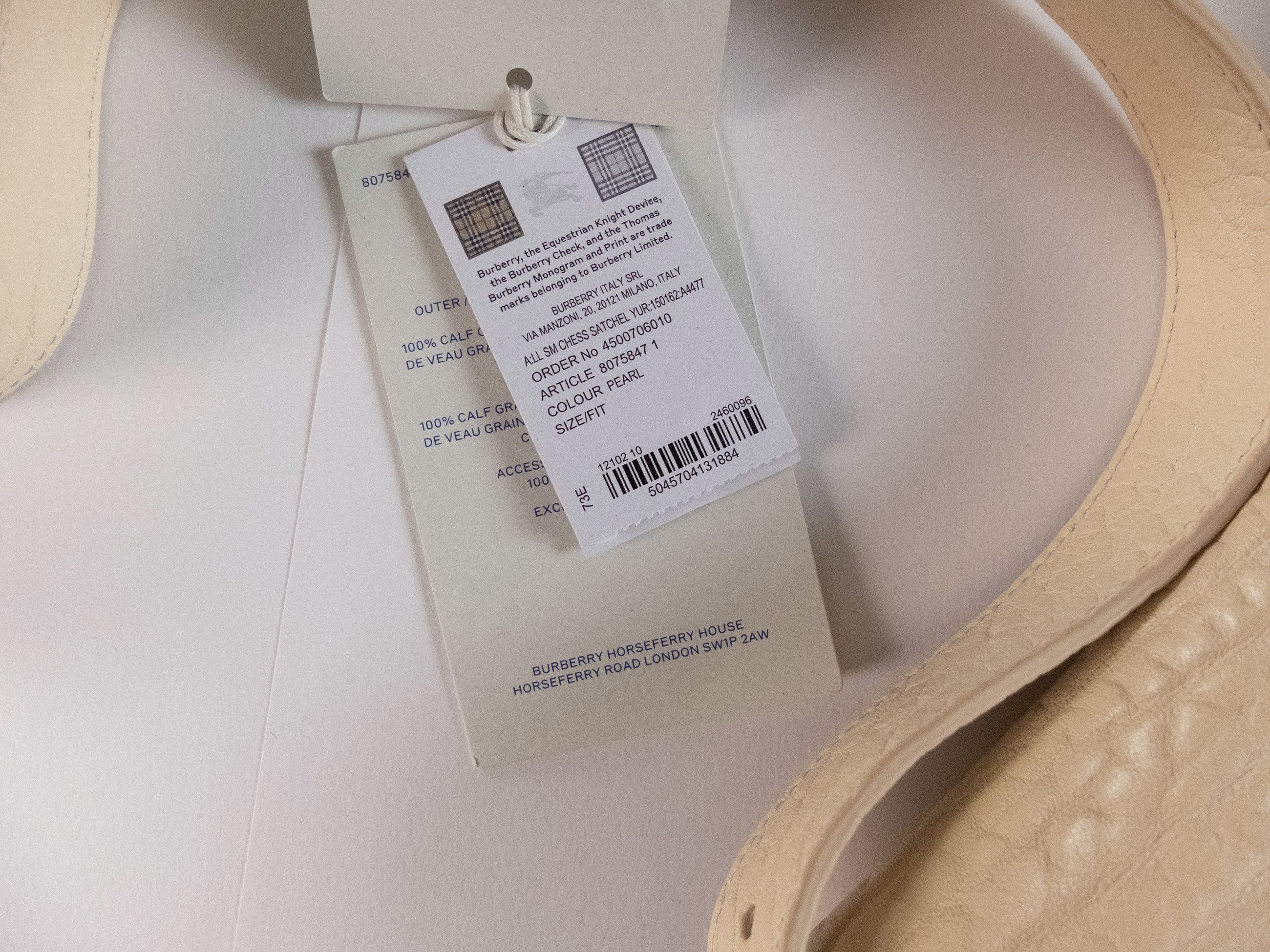 Burberry BURBERRY Chess small ecru leather crossbody bag Daniel Lee Size ONE SIZE - 10 Thumbnail