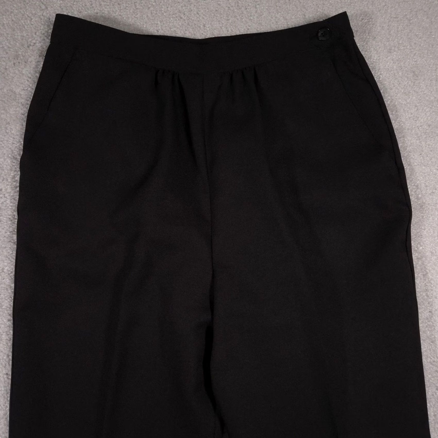 Vintage VINTAGE i.d. by Ship 'n Shore Dress Pants Womens 11/12 Black Pleats Made USA 80s Size 34" / US 12 / IT 48 - 3 Thumbnail