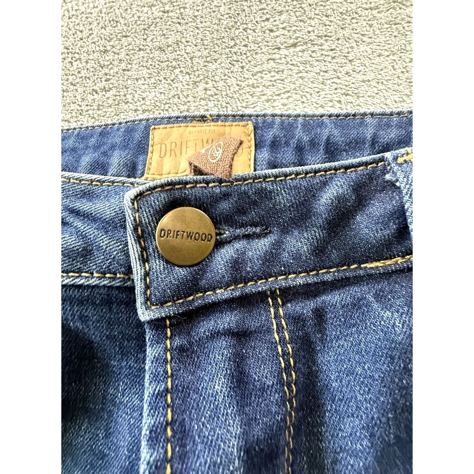 Vintage Driftwood Women's Jean 28 High Rise Distressed Flower Classic Hippie Boho Blue Cotton Blend Denim Size 28" / US 6 / IT 42 - 5 Thumbnail