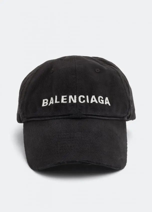 Balenciaga o1s1rm1224 Size: M / Front Logo Hat/Cap in Black Size ONE SIZE - 1 Thumbnail