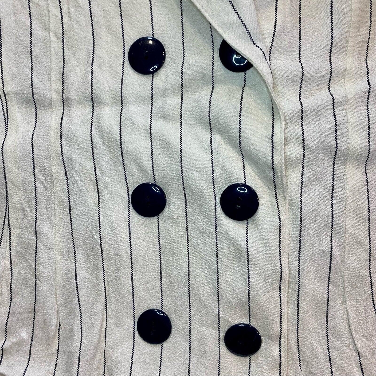 Other Francine Browner Vintage White Oversized Blazer Womens 6 Size M / US 6-8 / IT 42-44 - 5 Thumbnail