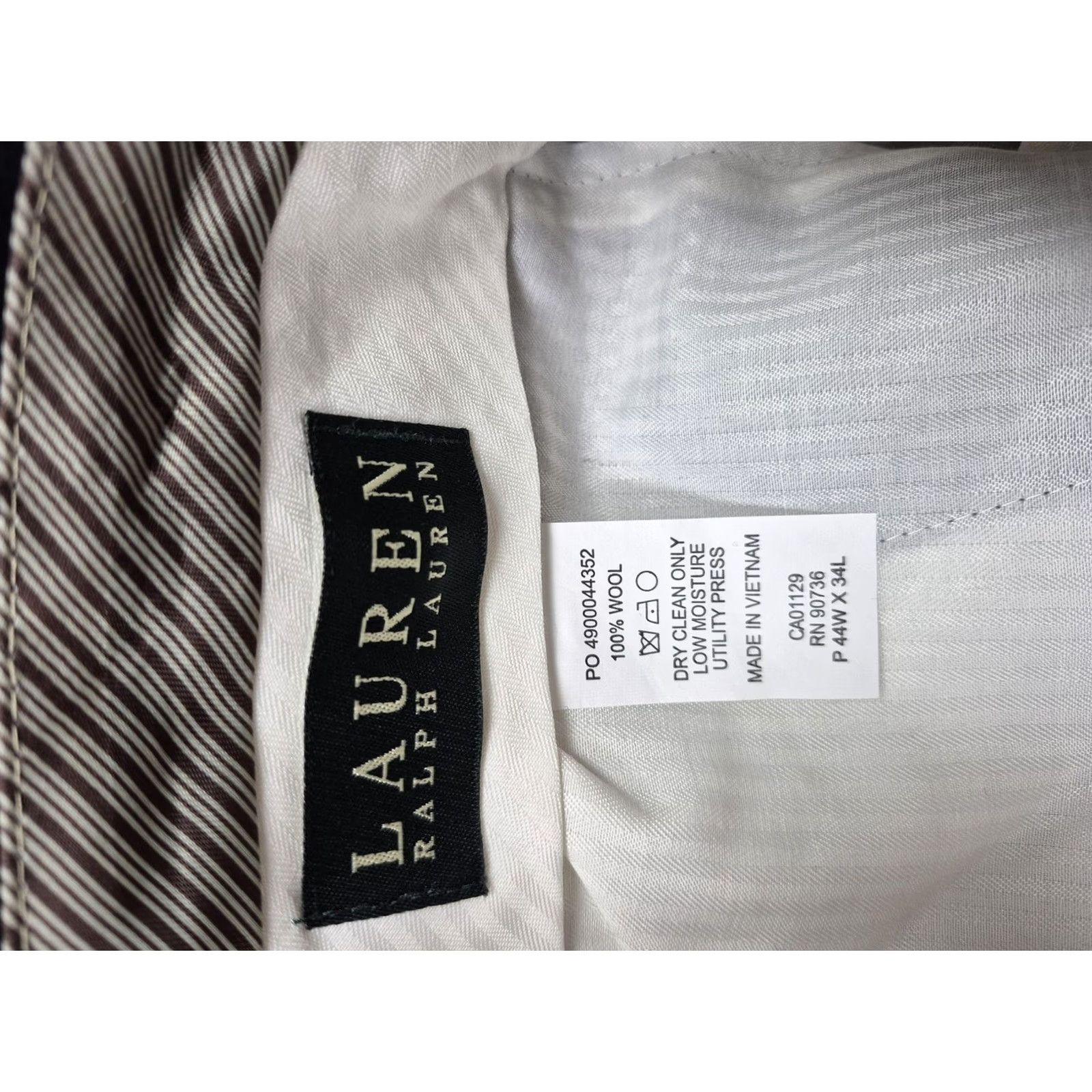Ralph Lauren VINTAGE Lauren Ralph Lauren Dress Pants Mens 44x34 Wool Pleated Classic Fit NWT Gray/Wool Dress Pants Mens 44 Size US 44 / EU 60 - 4 Thumbnail