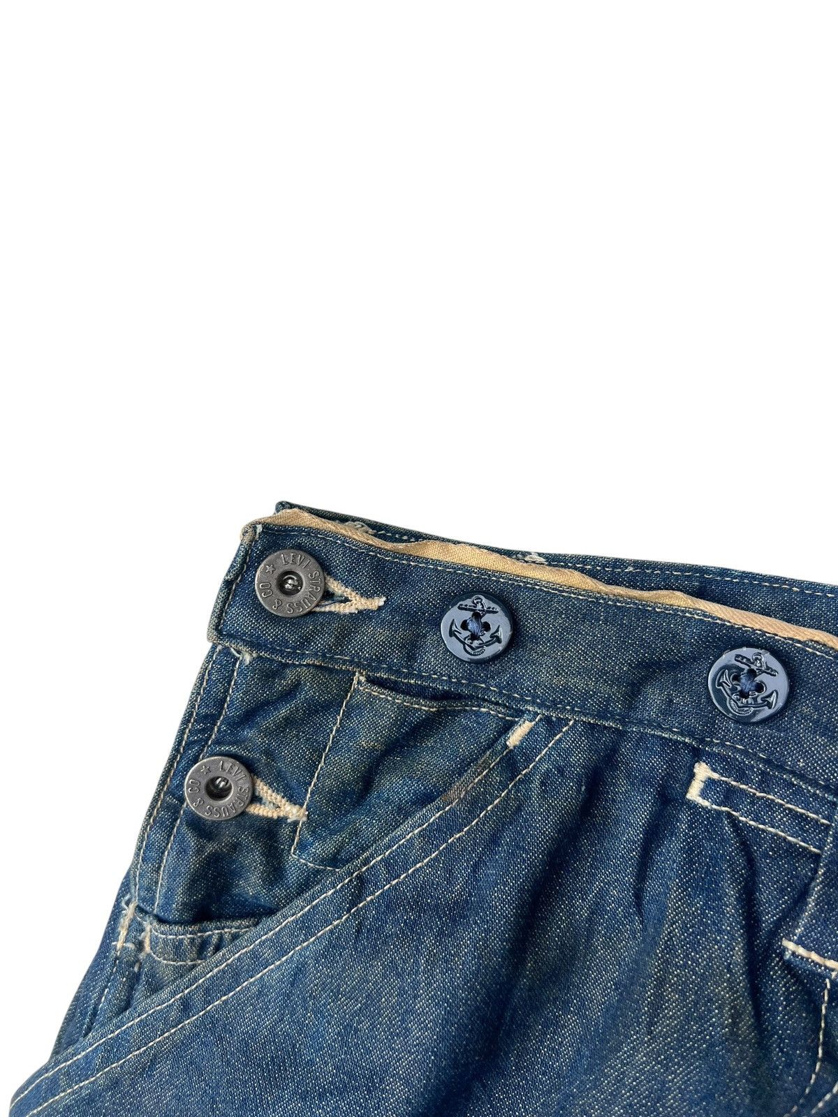Levi's Vintage Clothing Levi’s LVC Dirty Mud Stains Denim Selvedge Work Wear Jeans Size US 34 / EU 50 - 13 Thumbnail