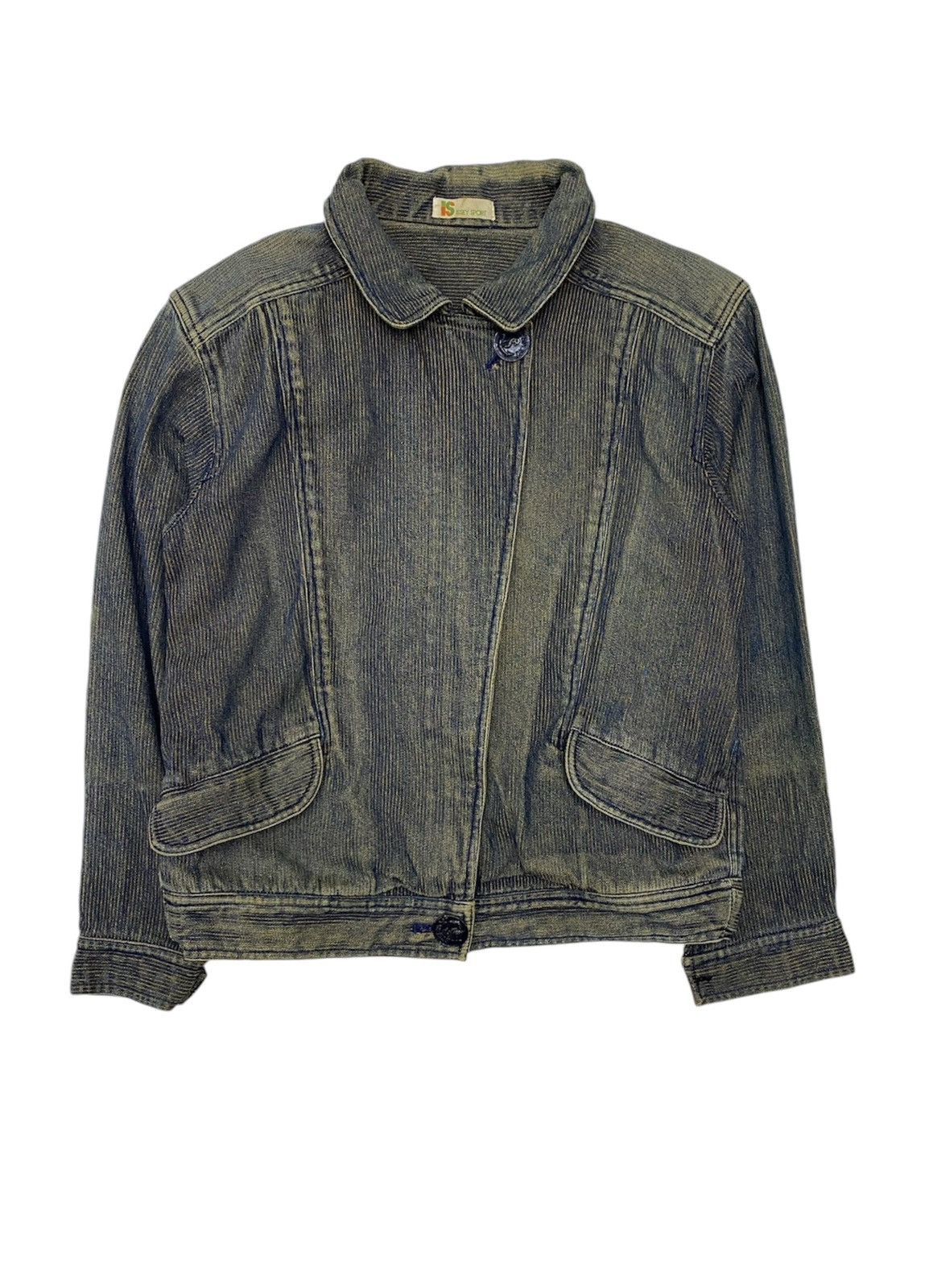 🔥🔥1980s I.S. Issey Sport Racing rusty denim jacket