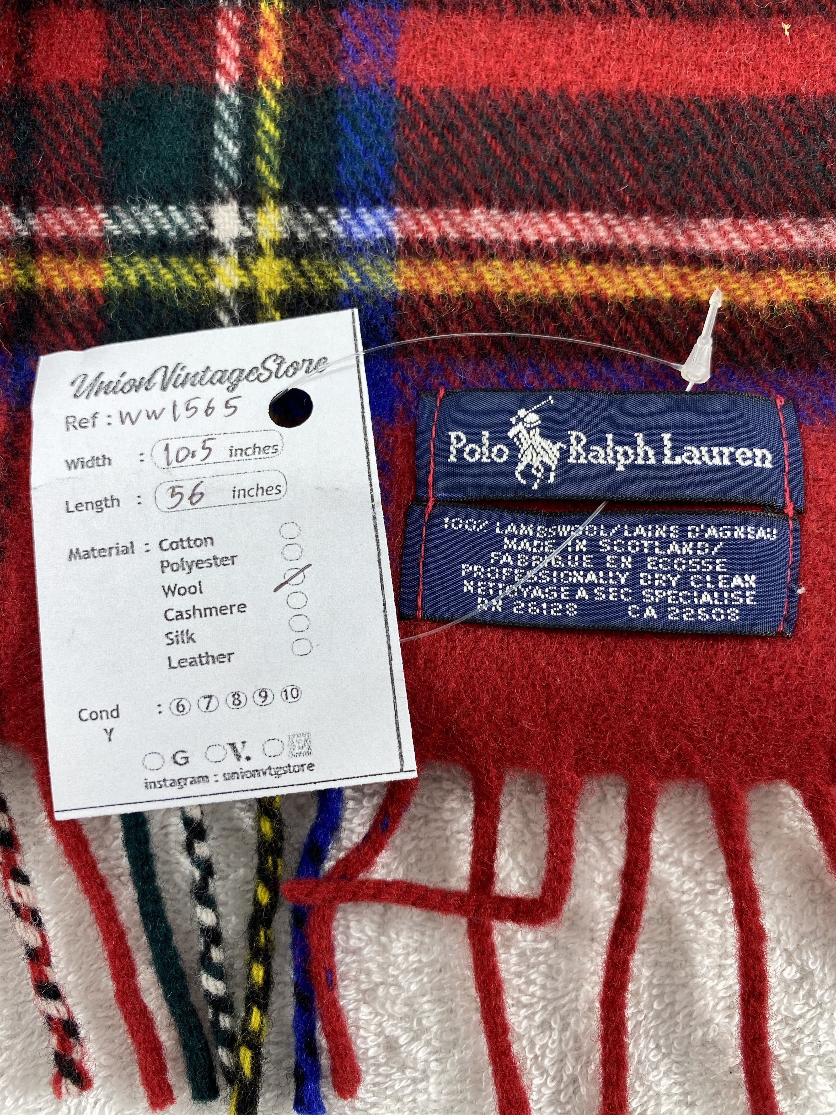 Polo Ralph Lauren × Vintage Polo Ralph Lauren Scarf / Muffler / Neckwear - WW1565 Size ONE SIZE - 5 Thumbnail