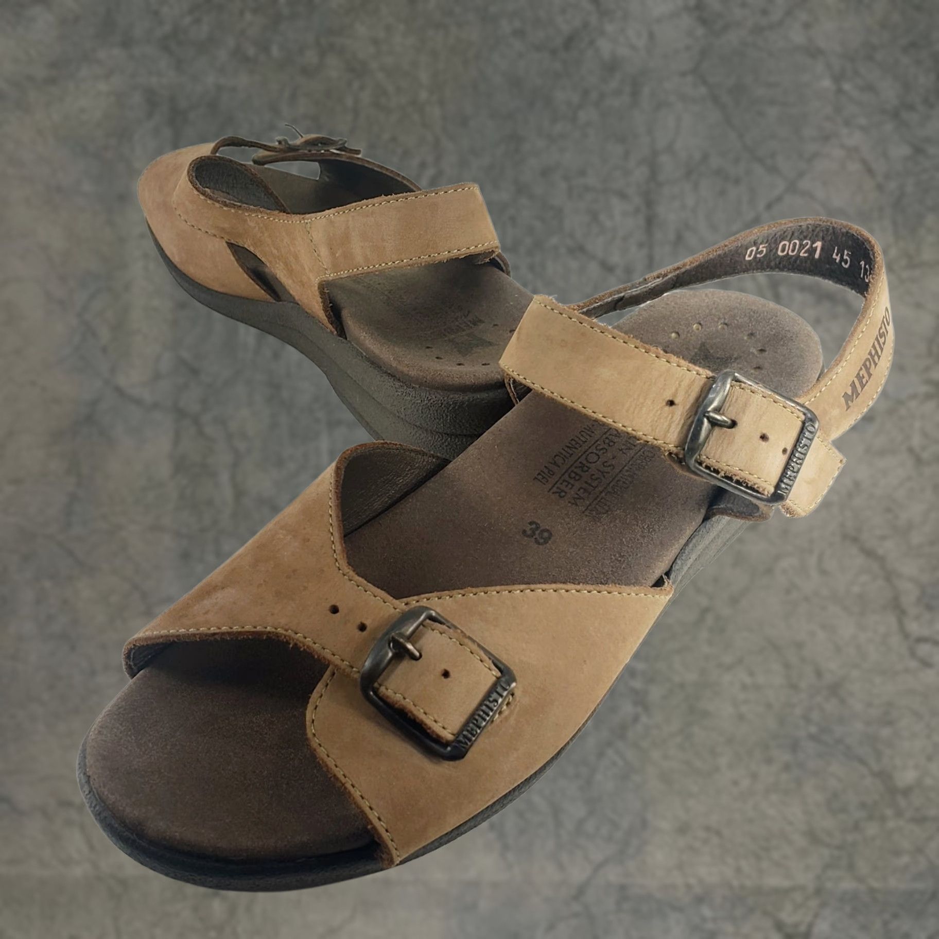 Mephisto Mephisto Sandals Suede Brown Wedge Strappy Women's 8M EU 39 Adjustable Arch Support Cushioned Comfort Leather Upper Breathable Nonslip Size US 8 / IT 38 - 1 Thumbnail