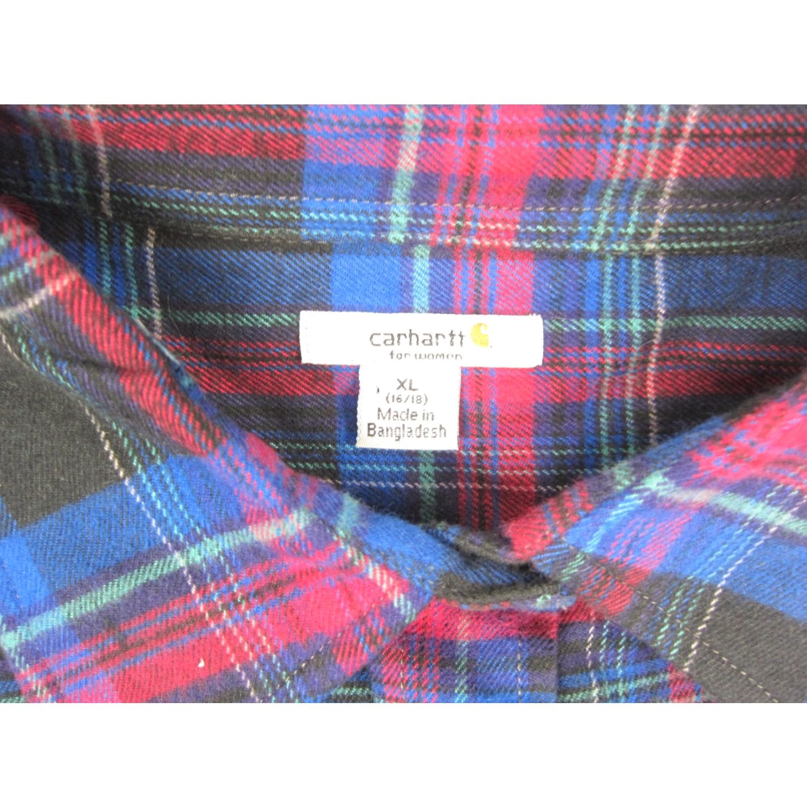 Carhartt Carhartt Shirt Womens XL Black Plaid Flannel Button Up Work Shirt XL Size XL / US 12-14 / IT 48-50 - 3 Thumbnail
