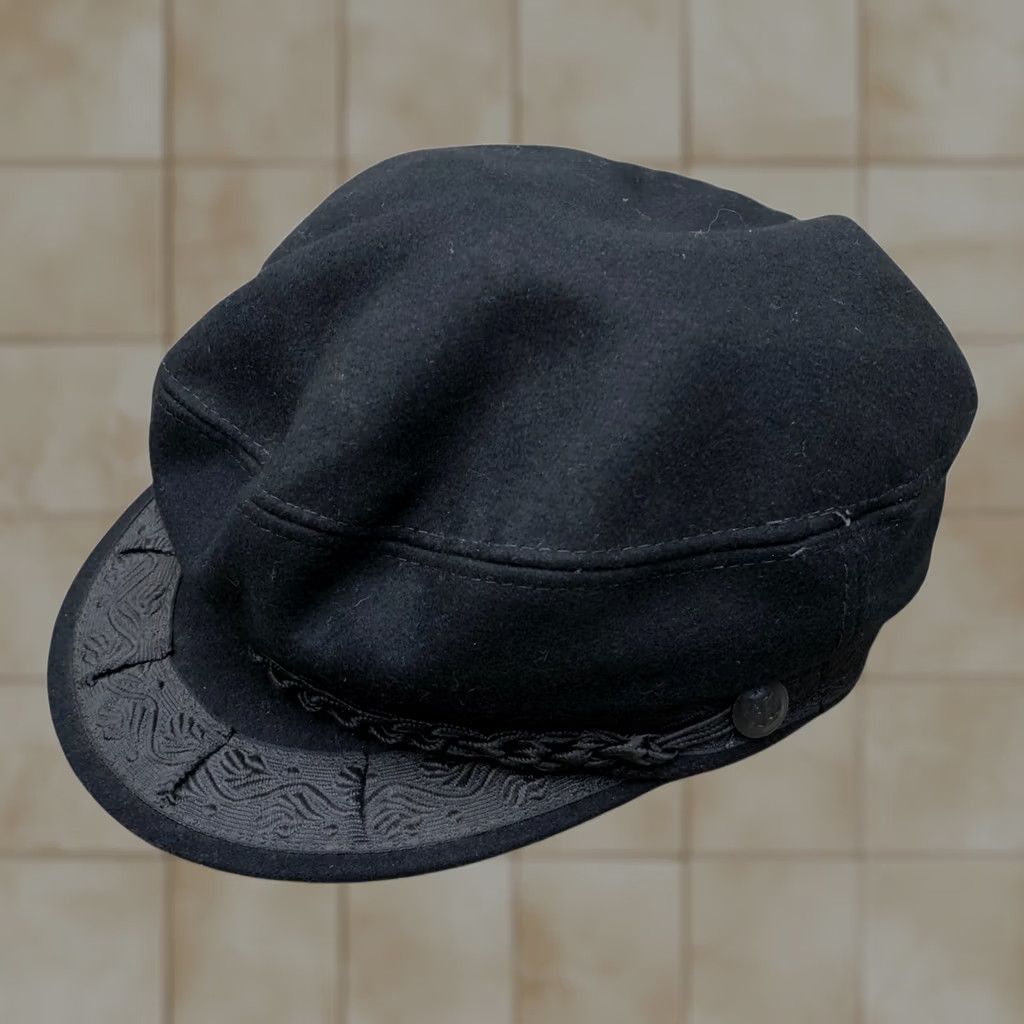 Vintage Vintage Green Fisherman'S Cap Hat Women Wool Blend Newsboy Gatsby 58 - 7 1/4 Black Mens Womens Boys Girls Size ONE SIZE - 1 Thumbnail